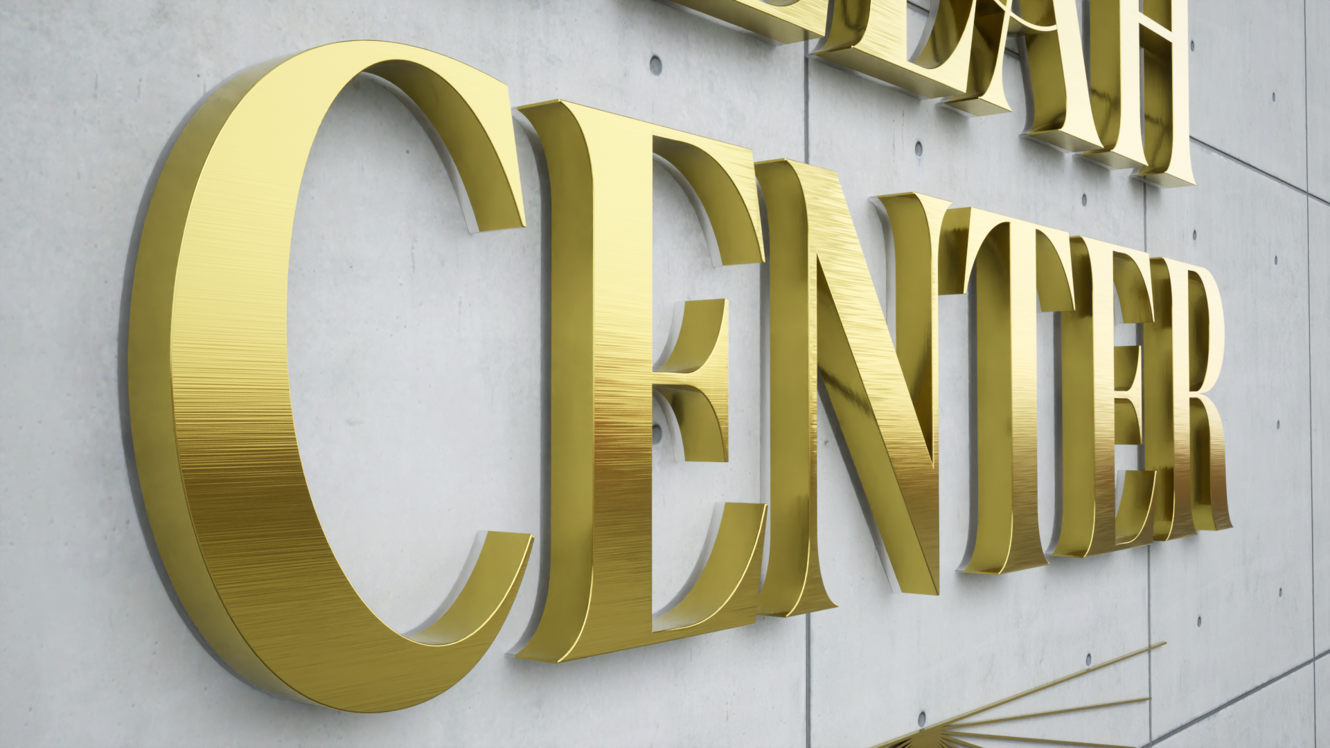 Brushed Metal Backlit Business Sign for Wall Decor