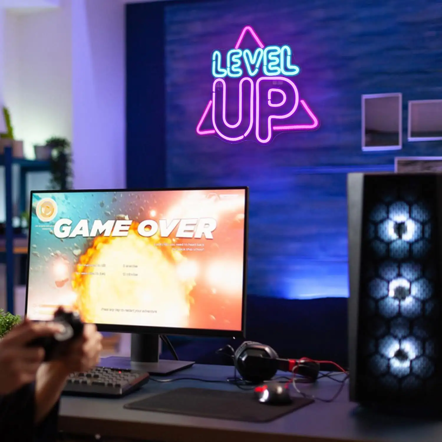 Level Up LED Neon | Game Room Decor