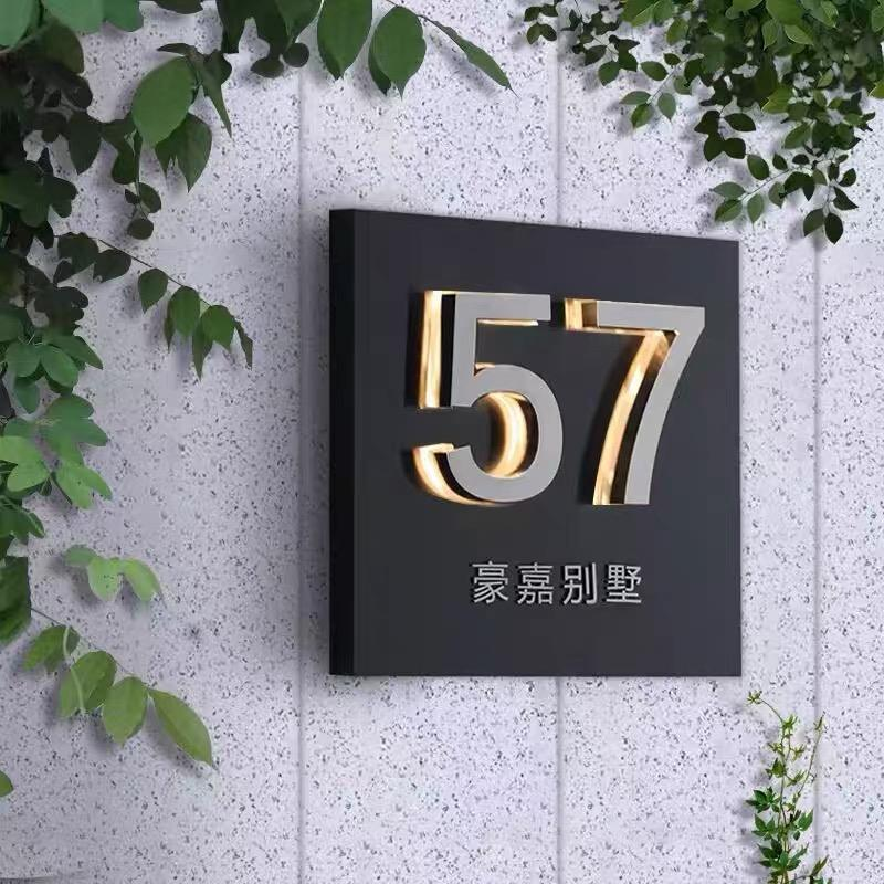Silver Luxury Office Wall Sign Business Logo Sign