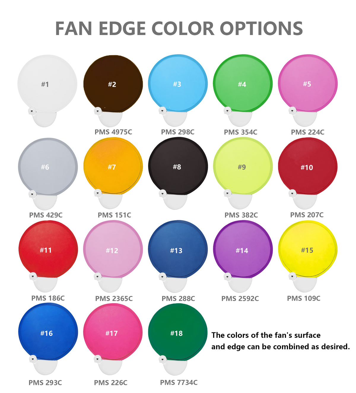 100pcs Custom Folding Flying Disc Fans with Handles, Summer Event Favors, Marketing, Sports Fans