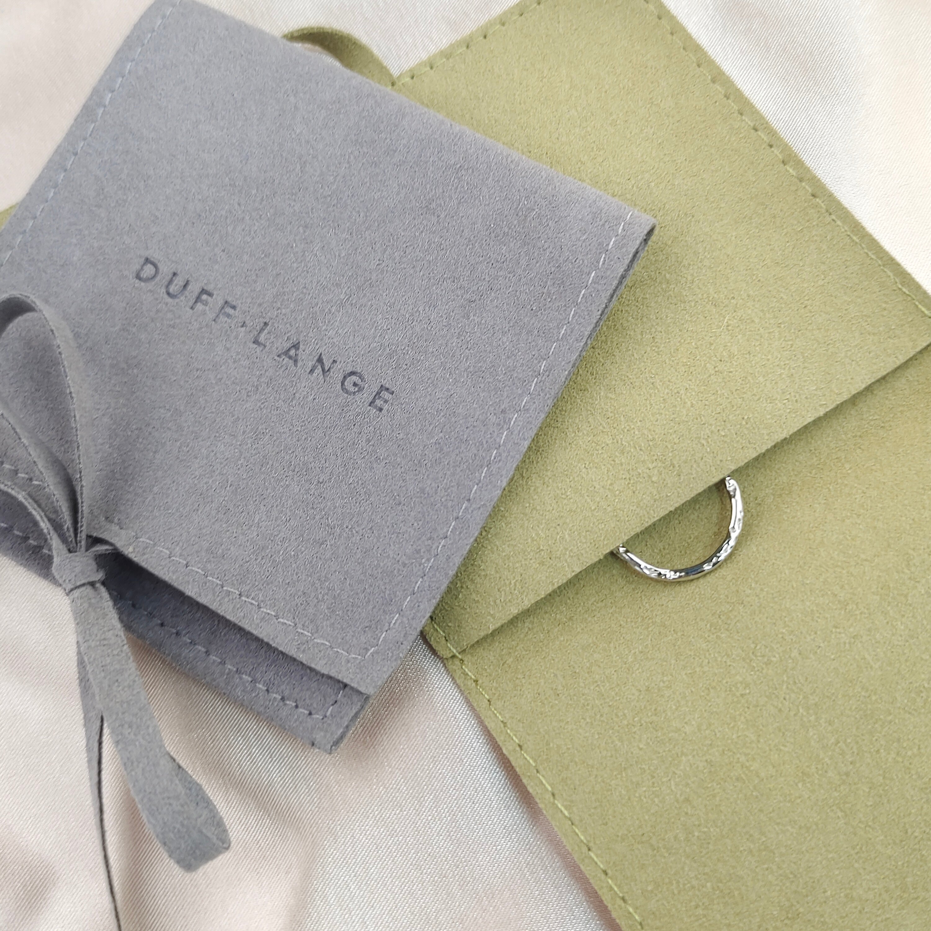 Branded Microfiber Jewelry Pouch Bow Style