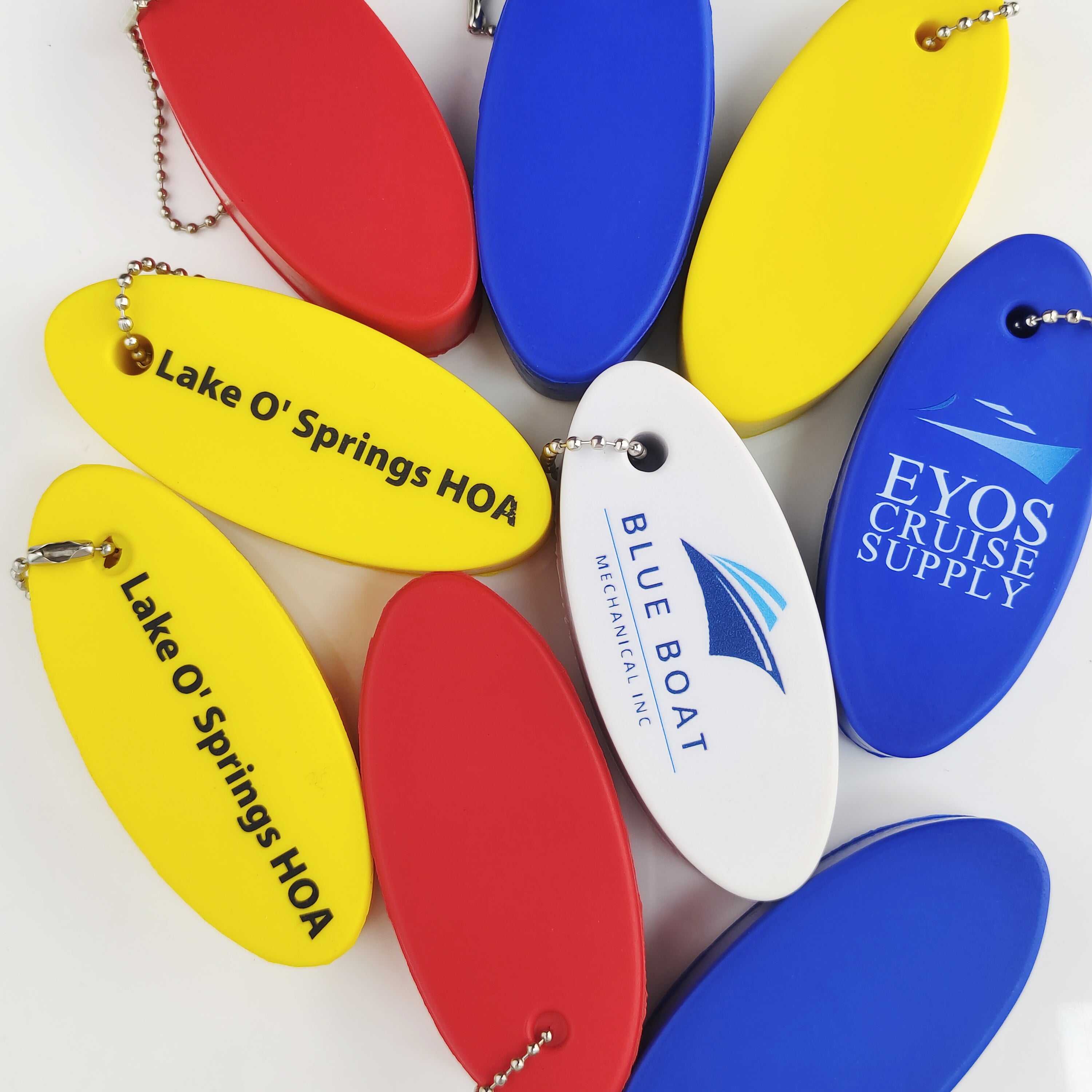 Custom Floating PU Waterproof Keychain with Business Logo