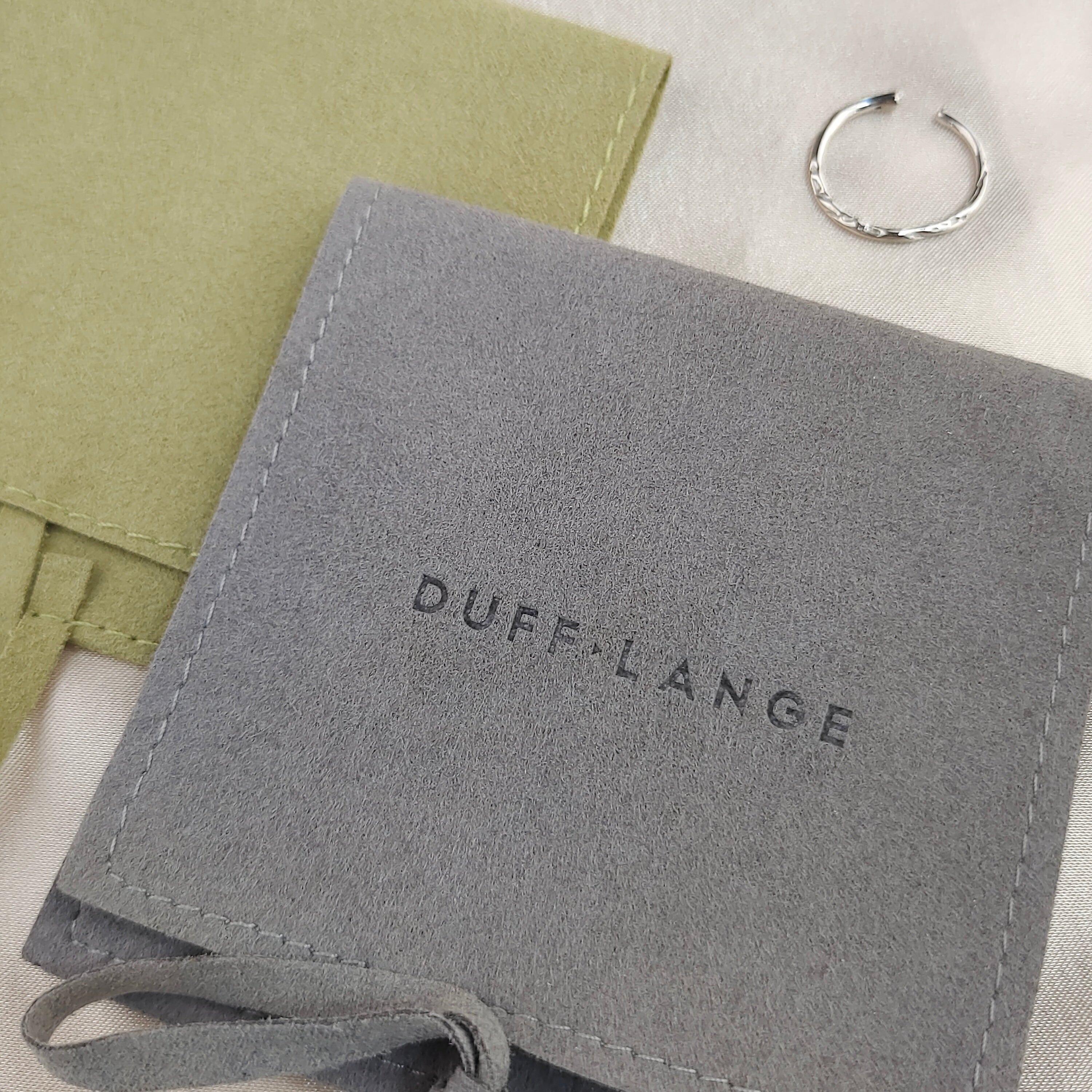 Branded Microfiber Jewelry Pouch Bow Style