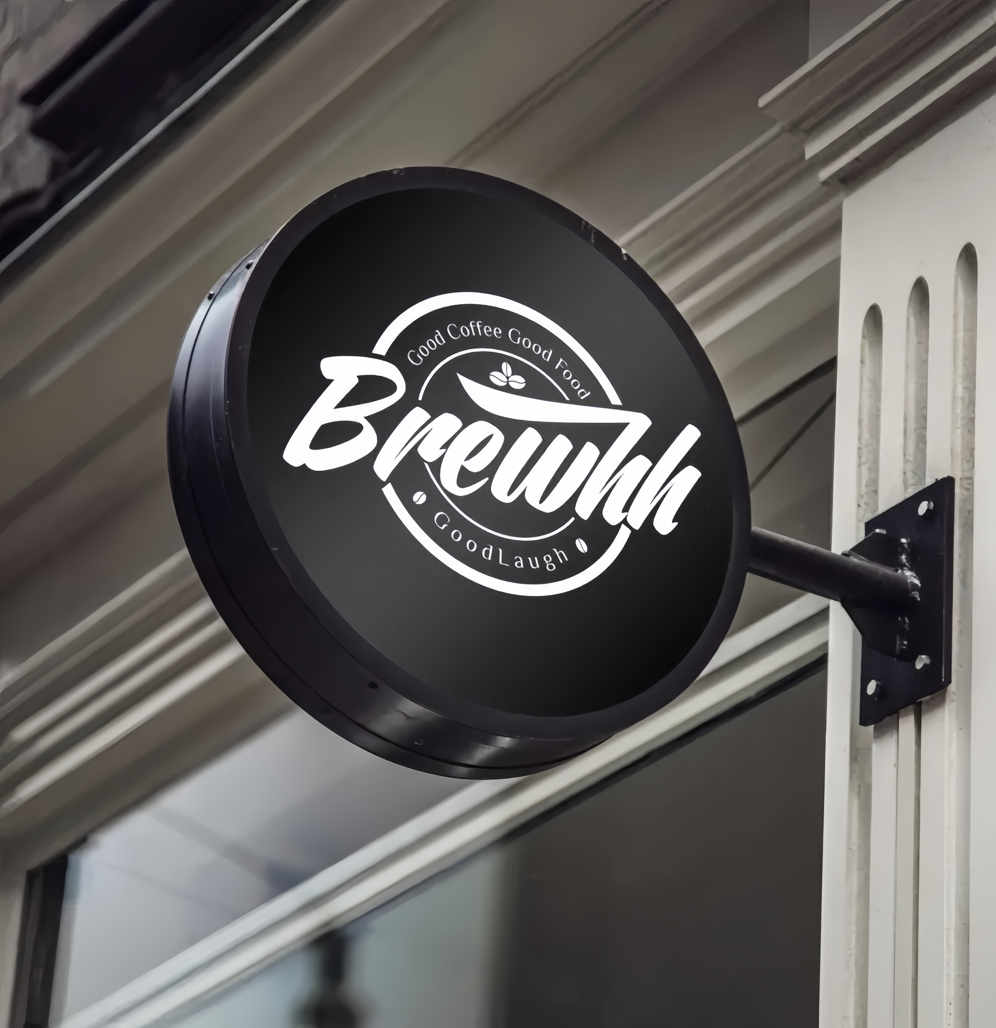 Stainless Steel Side Light Box | LED Storefront Decoration | Metal Business Logo Sign | Hanging Cafe Sign