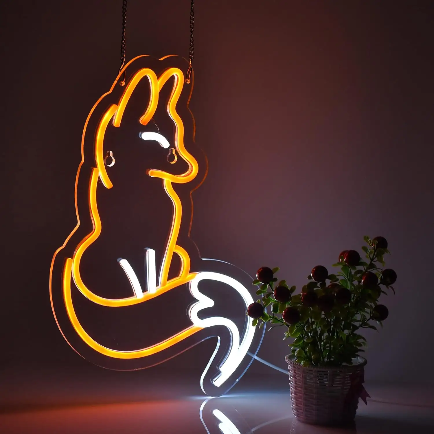 Fox Neon Signs | Cute LED Neon | Home Bedroom Pet Store Decor