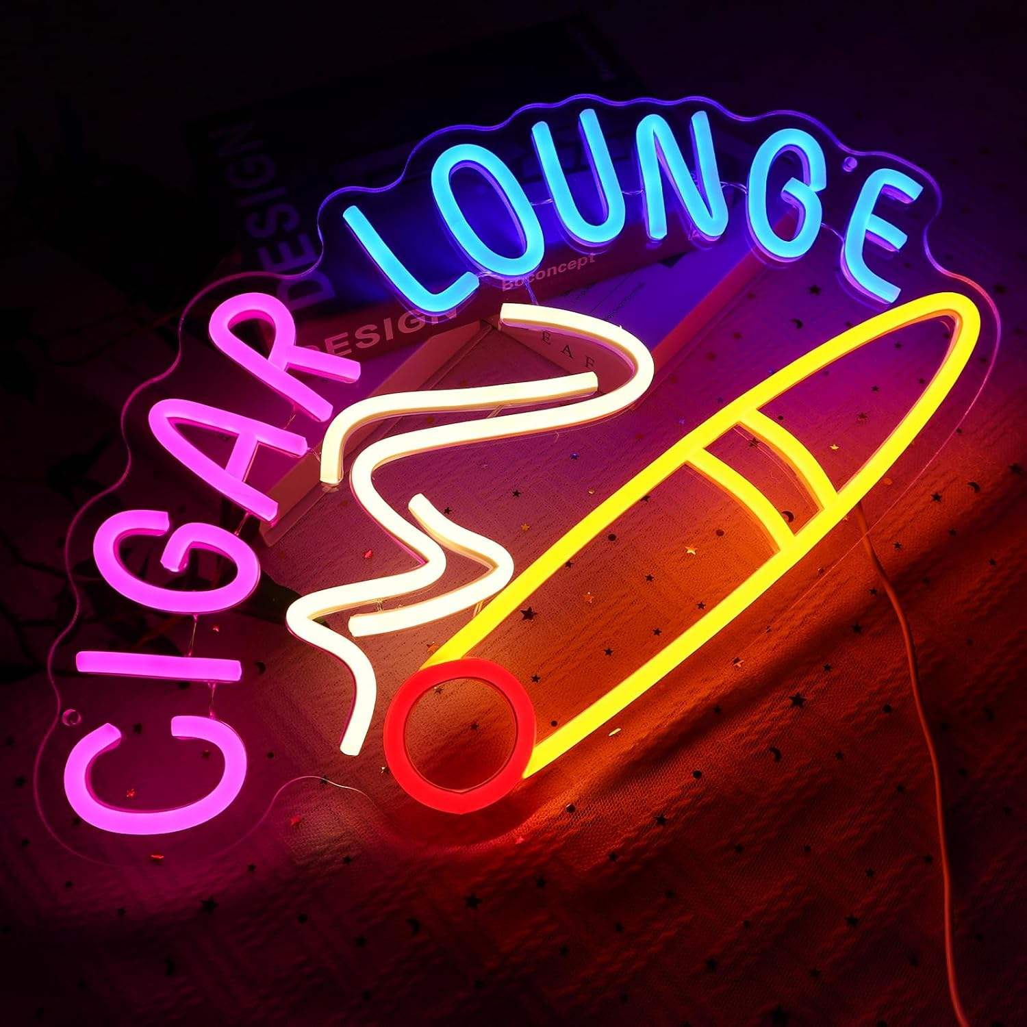 Cigar Loung LED Neon Reception Room Man Cave Smoke Shops Decor