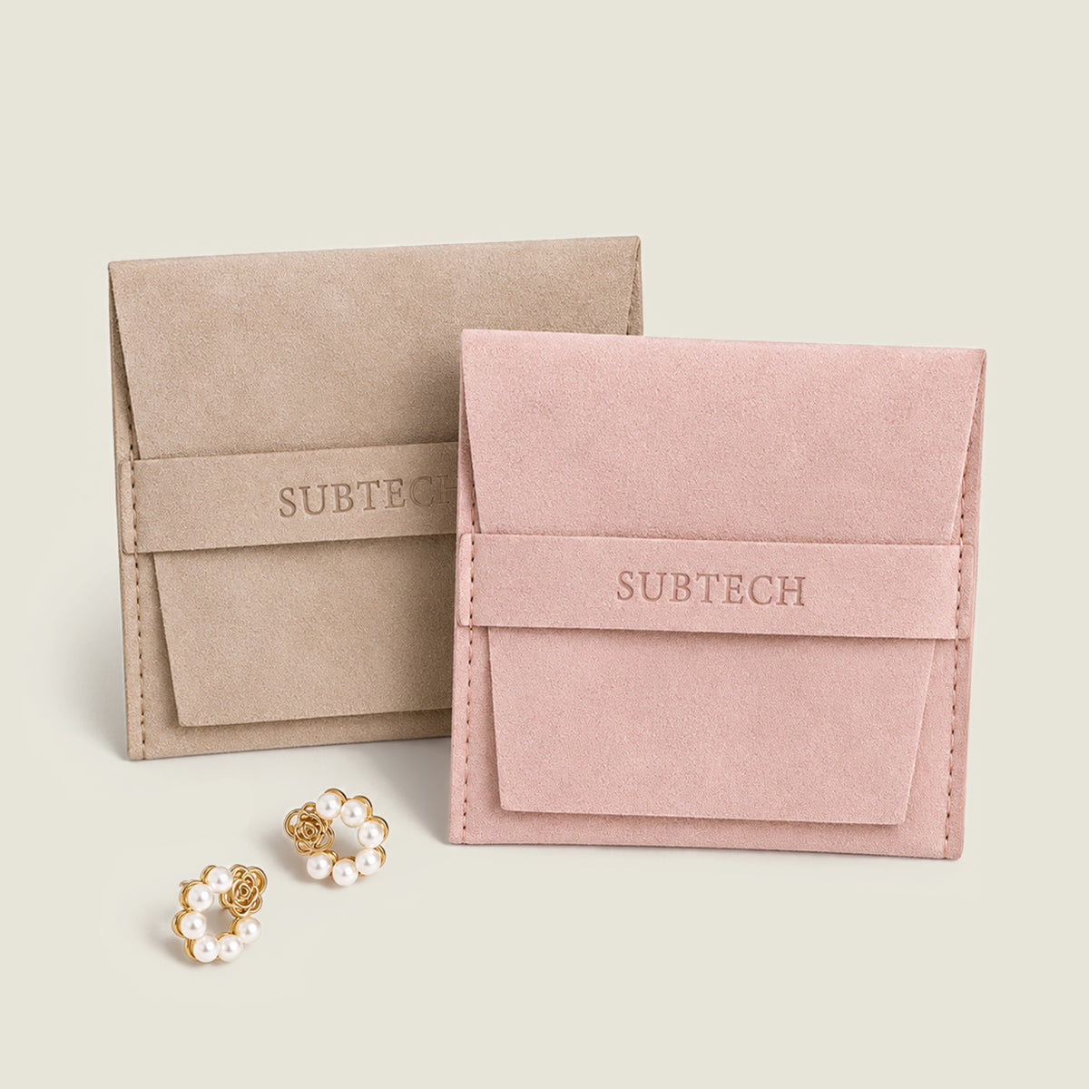 100pcs Envelope Style Custom Microfiber Jewelry Pouch with Branded Logo
