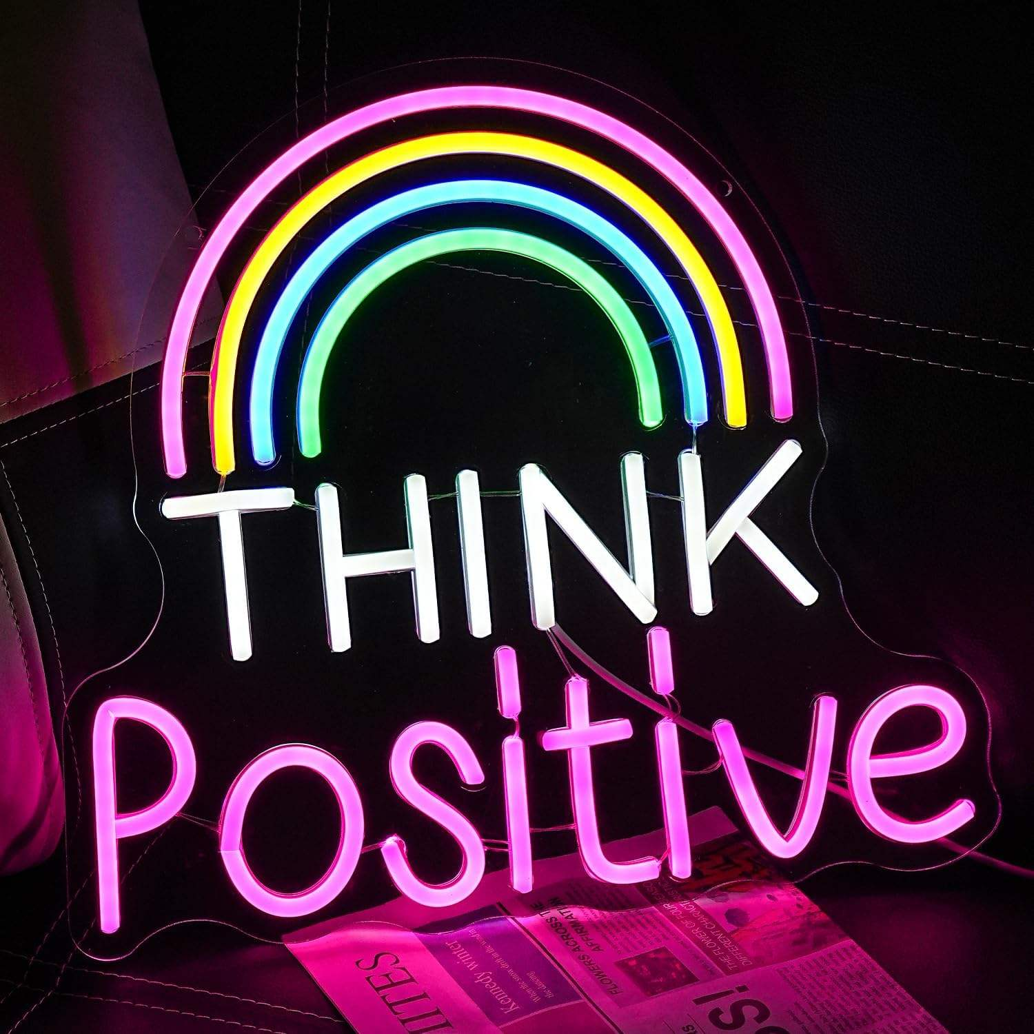 Think Positive LED Neon Sign For Kid's Gifts
