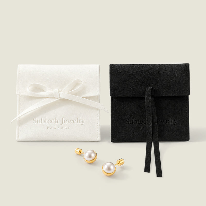 100pcs Bowknot Microfiber Jewelry Pouch, Soft Gift Bag with Logo