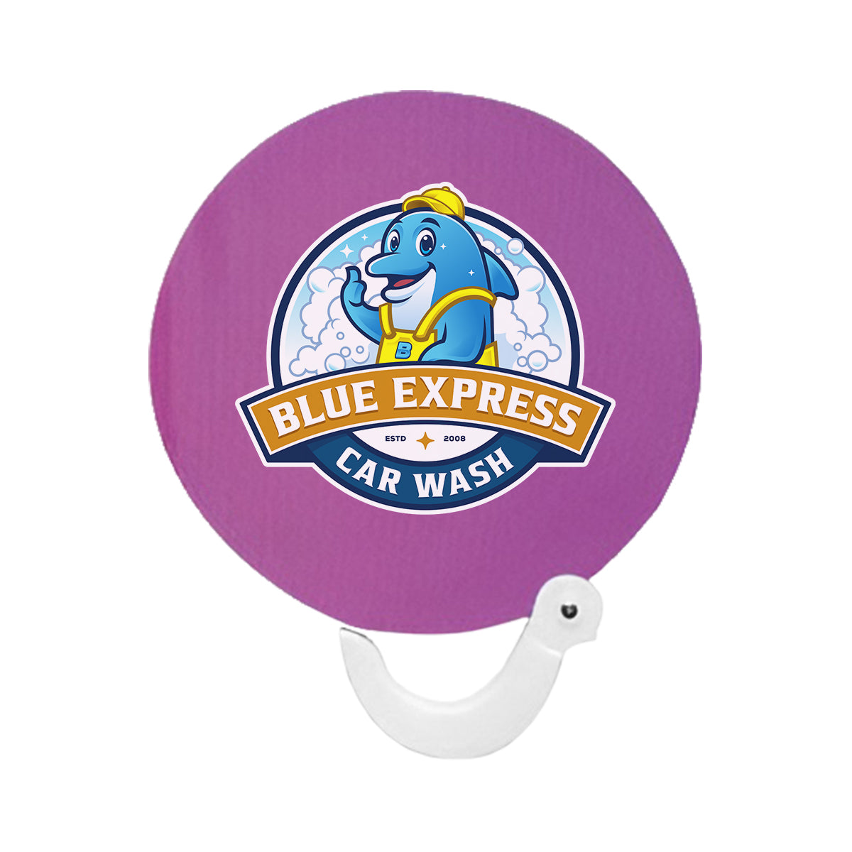 Folding Advertising Flying Disc Hand Fan with Pouch