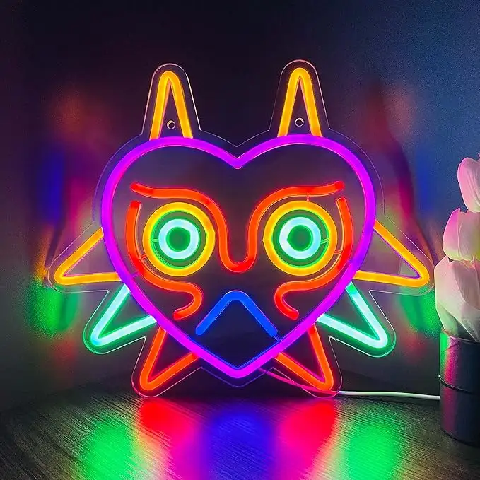 GGK LED Neon Light Signs | Unique Zelda Fans' Gift | Majora's Mask Signs
