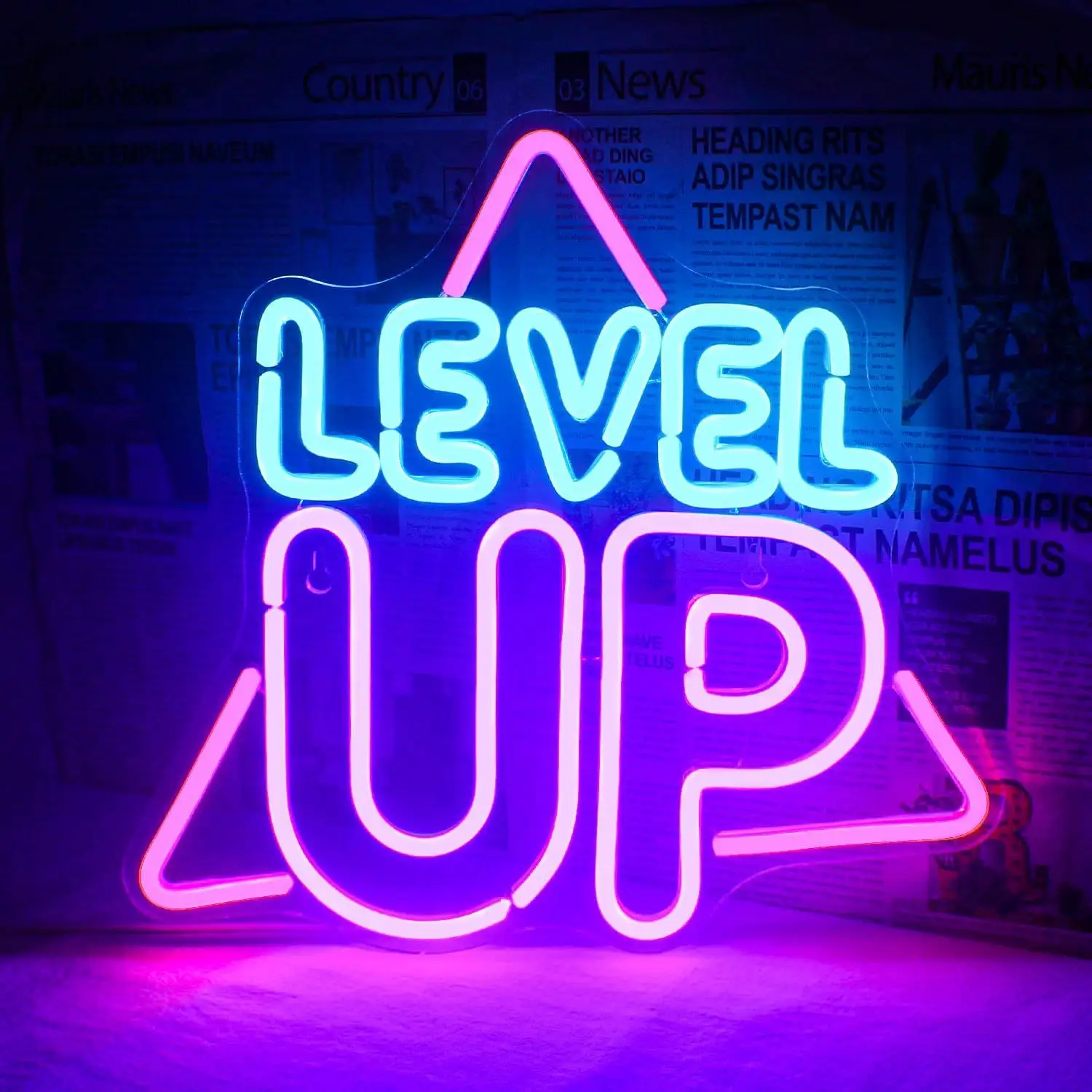 Level Up LED Neon | Game Room Decor
