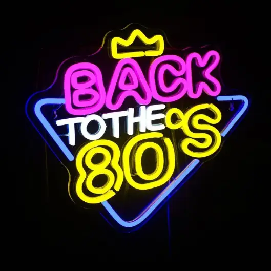 Back to the 80's Neon Signs | Business Signs for Party and Bar