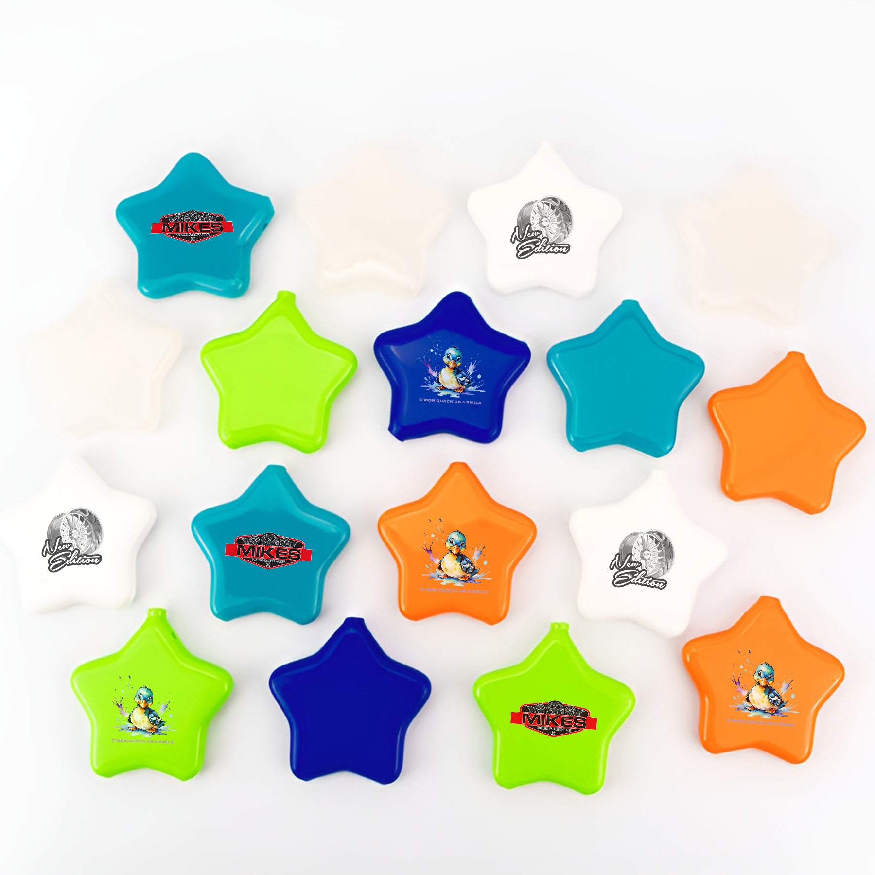 Rubber Star-Shaped Coin Purse with Keychain