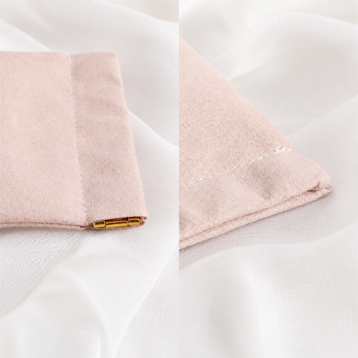Custom Logo Microfiber Bag Spring Clip Pouch, Jewerly Studio exclusive