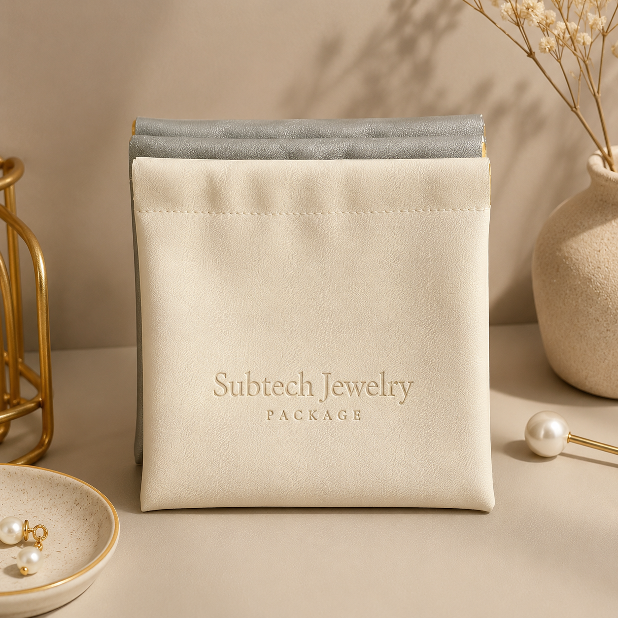 100pcs Customized Clip-on Jewelry Storage Pouch for Bluetooth Earphone USB and Bracelet
