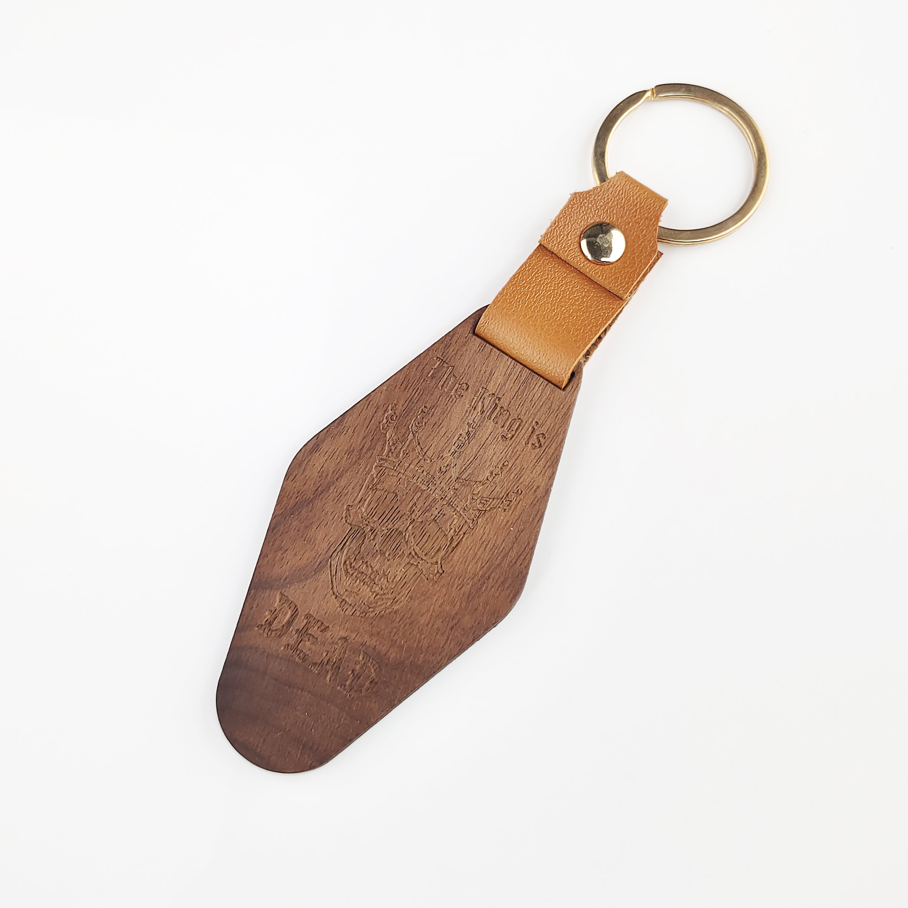 Custom Black Walnut Wood Keychain Laser Engraving Logo