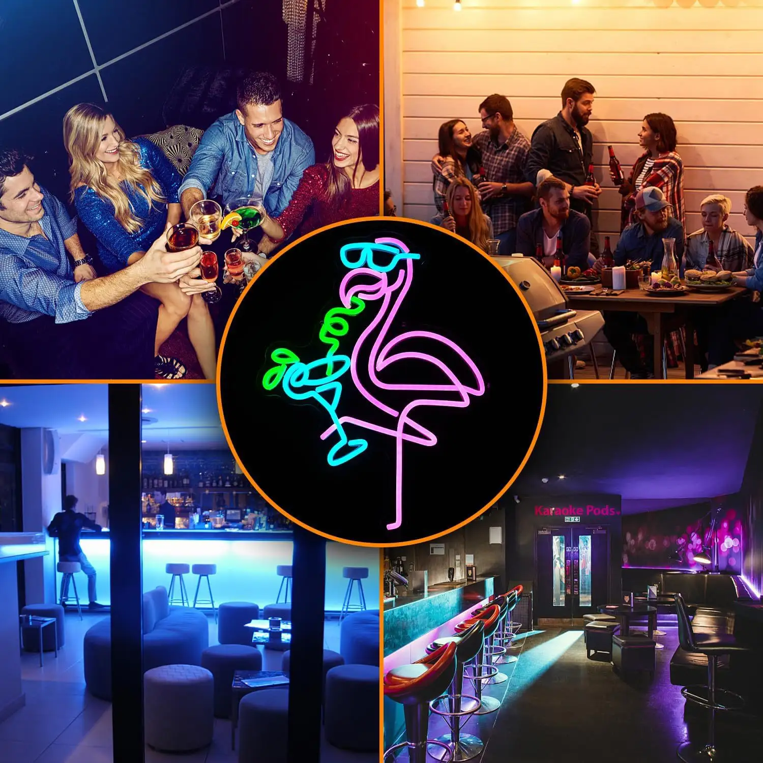 Flamingo Neon Signs | Unique LED Signs | Bar Club Resturant Decor