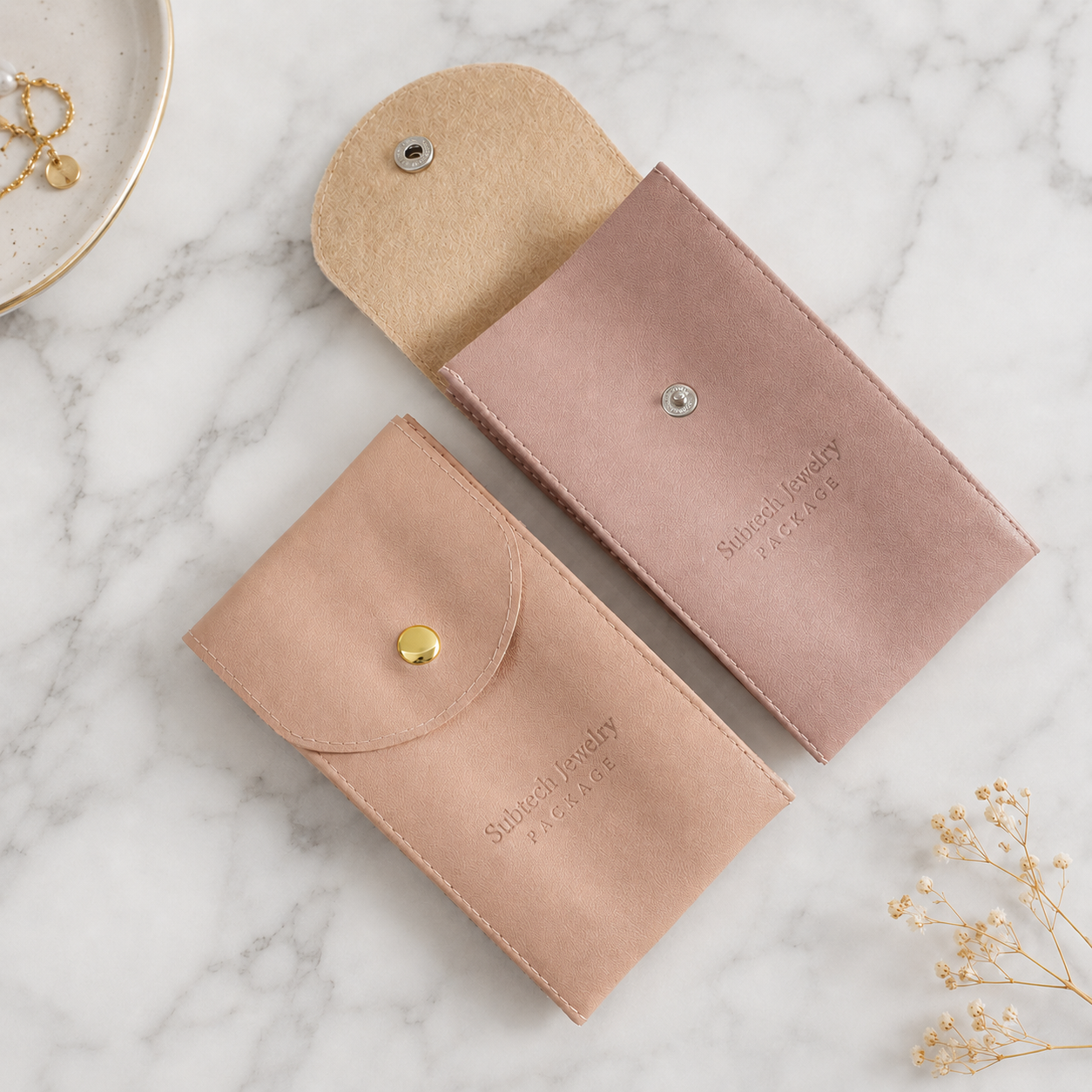 Custom Watch PU Leather Bag with Snap Anti-scratch Storage Bag for Travel
