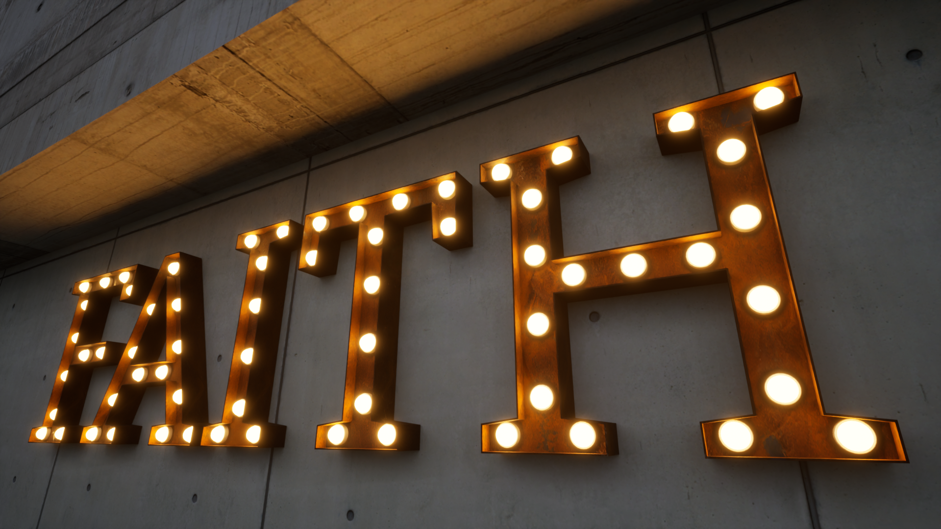 Marquee Light Letters With Lightbulbs | 3D Metal Sign | Vintage Business Signs