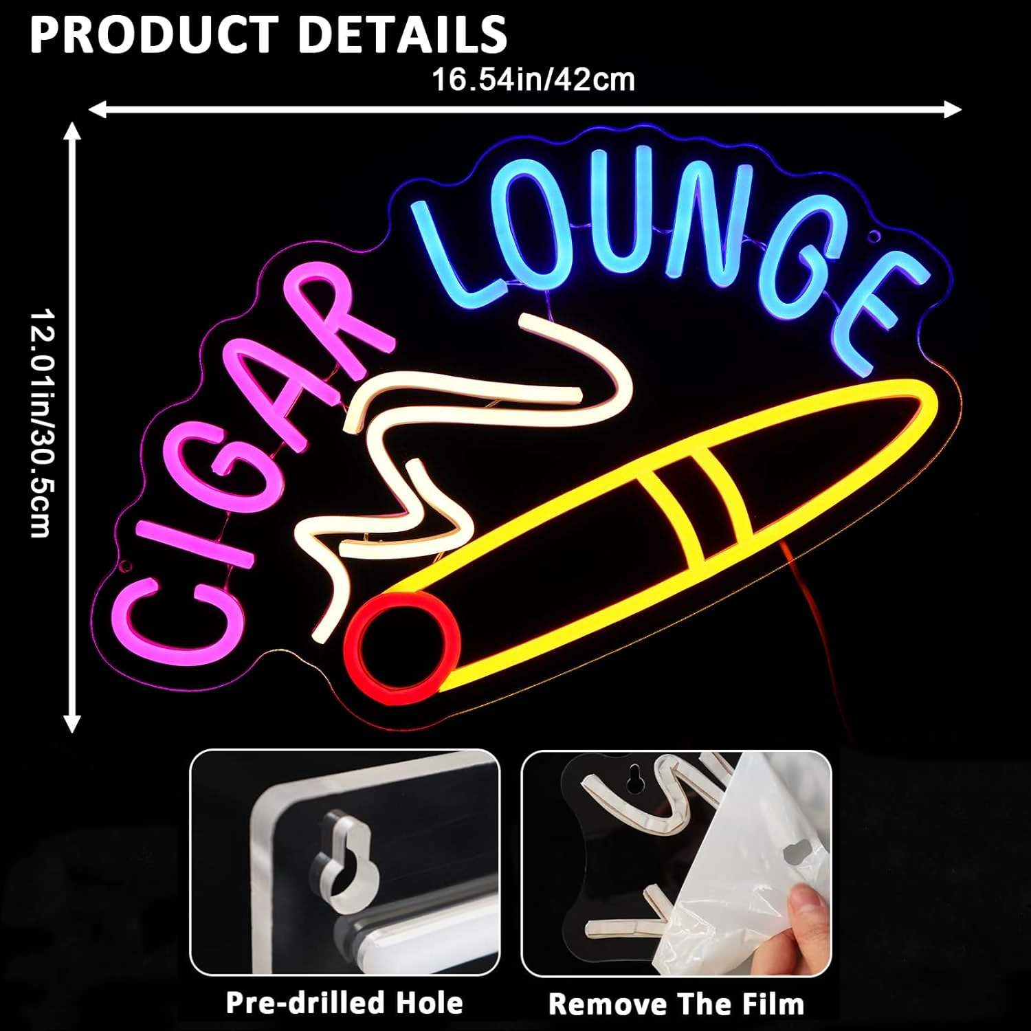 Cigar Loung LED Neon Reception Room Man Cave Smoke Shops Decor
