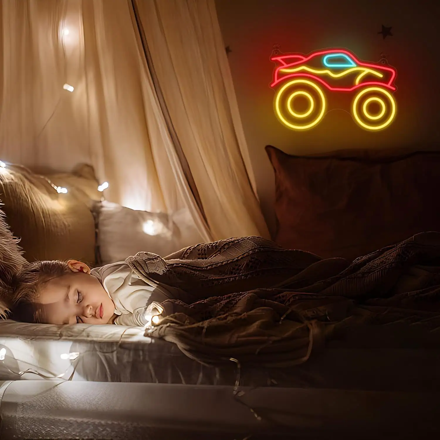 Truck LED Neon | Kid's Room Neon | Neon Decor for Men's Garage