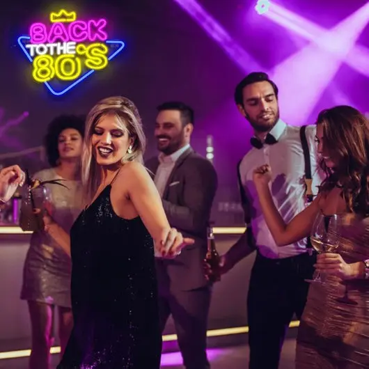 Back to the 80's Neon Signs | Business Signs for Party and Bar