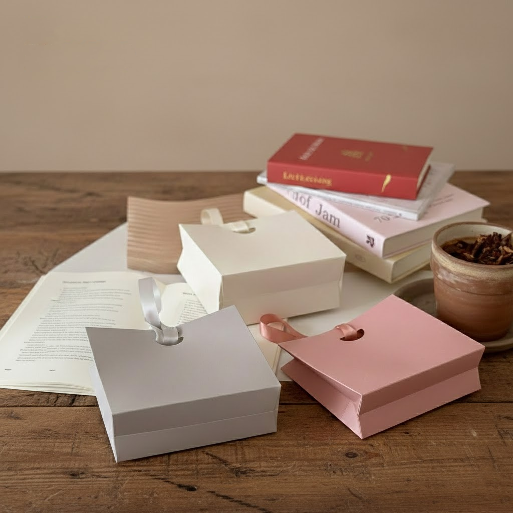 Luxury Custom Paper Bags, High-End Branded Paper Bag with Ribbon Handles