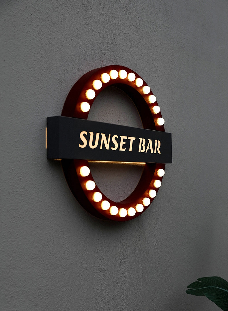 LED Bulb Light Box | Advertising Boards Meatal Shop Sign | Restaurant Bar Business Signage