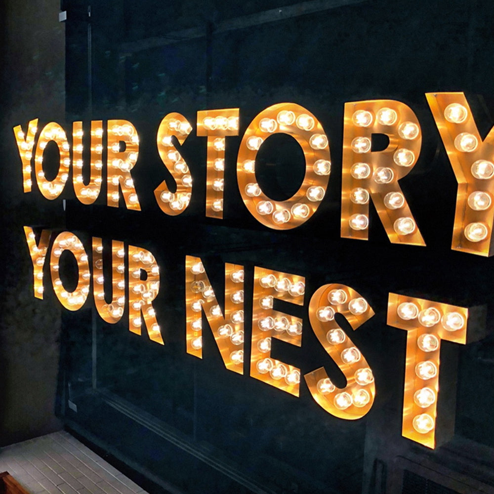 Marquee Light Letters With Lightbulbs | 3D Metal Sign | Vintage Business Signs