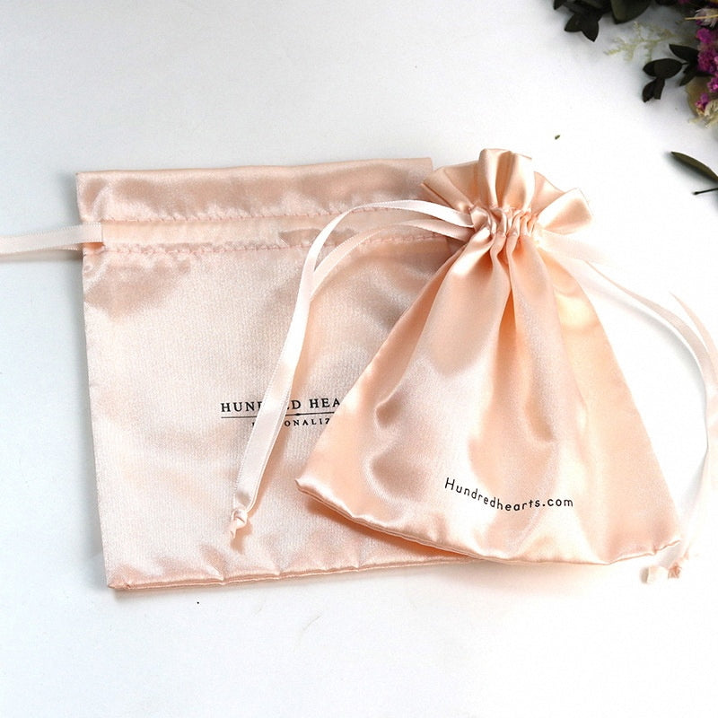 Branded Satin String Jewelry Bag