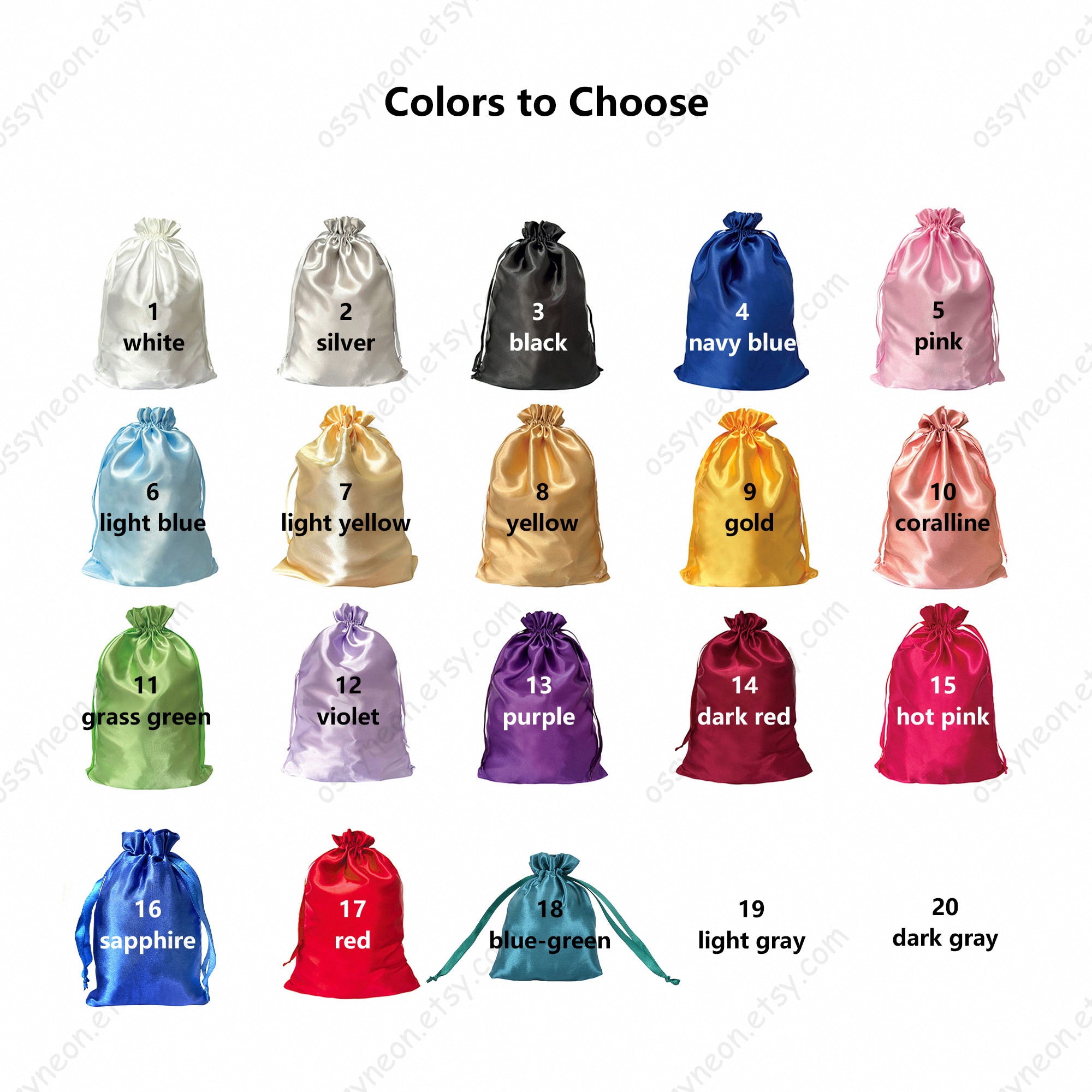 Branded Satin String Jewelry Bag