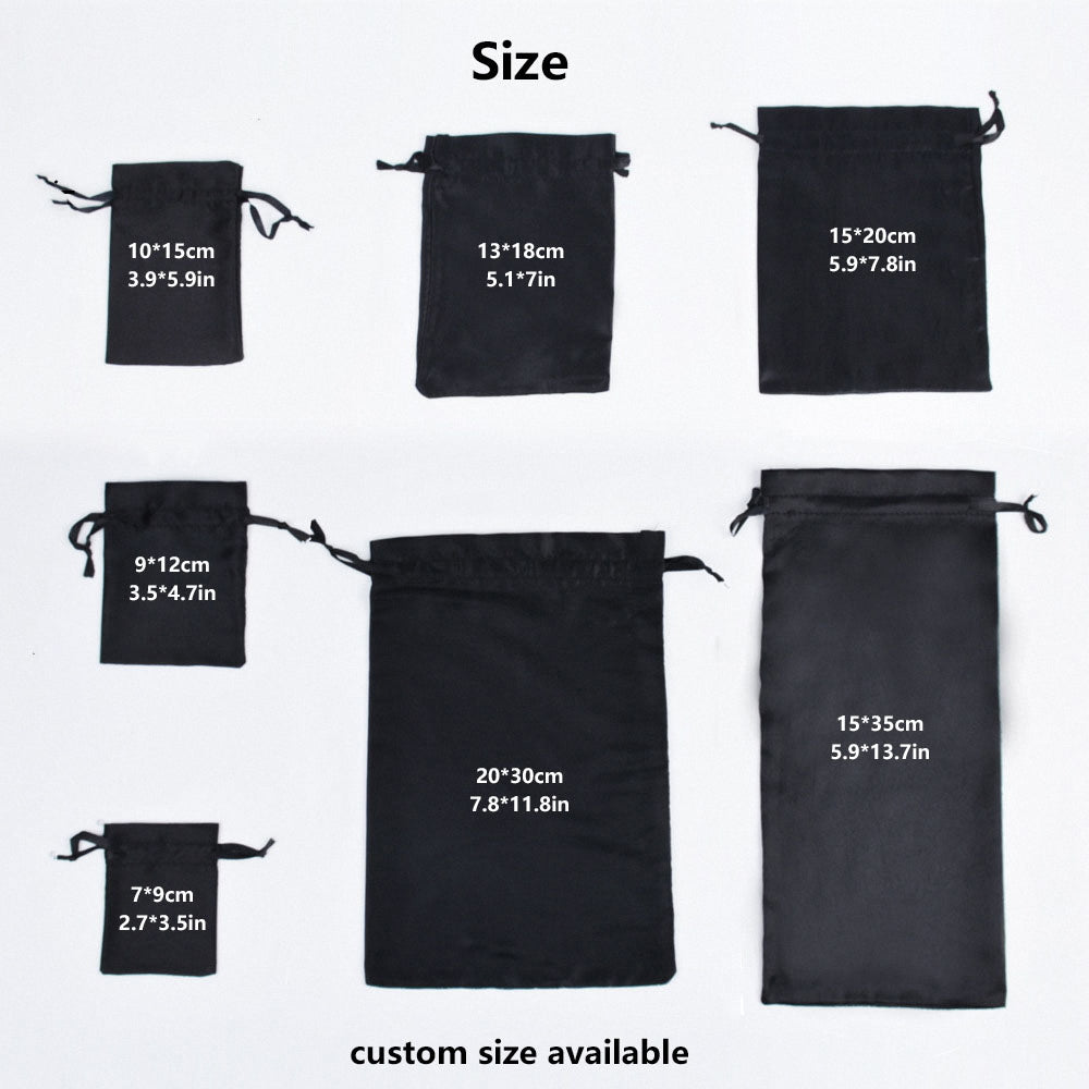 Branded Satin String Jewelry Bag