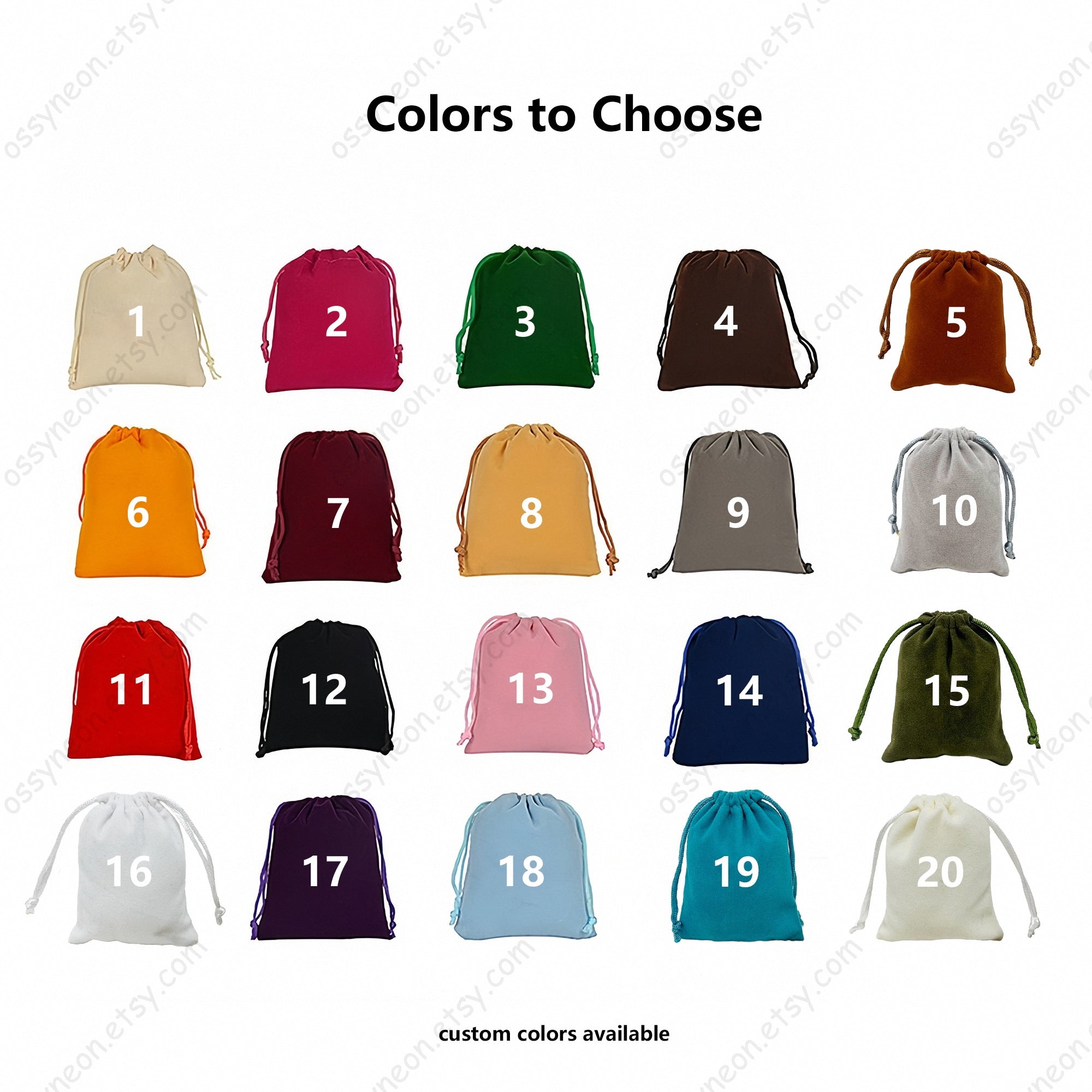 Custom Velvet Jewelry Pouch Drawstring Storage Bag