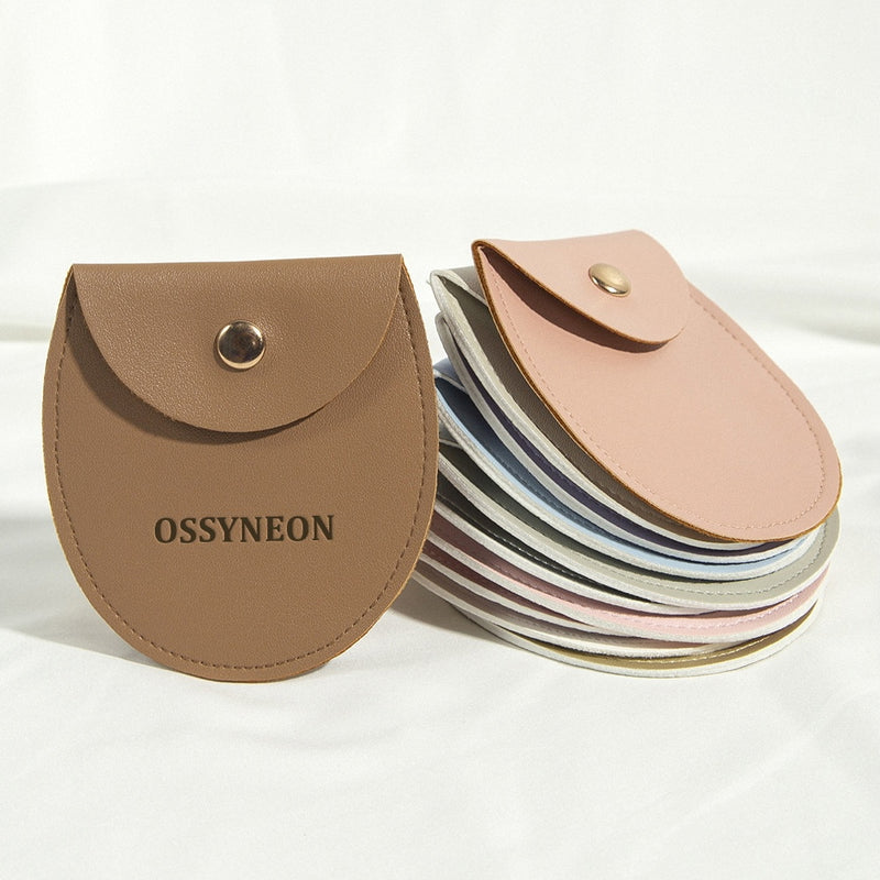 PU Leather Snap Jewelry Oval Bag