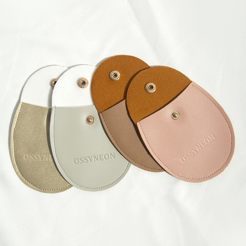 PU Leather Snap Jewelry Oval Bag