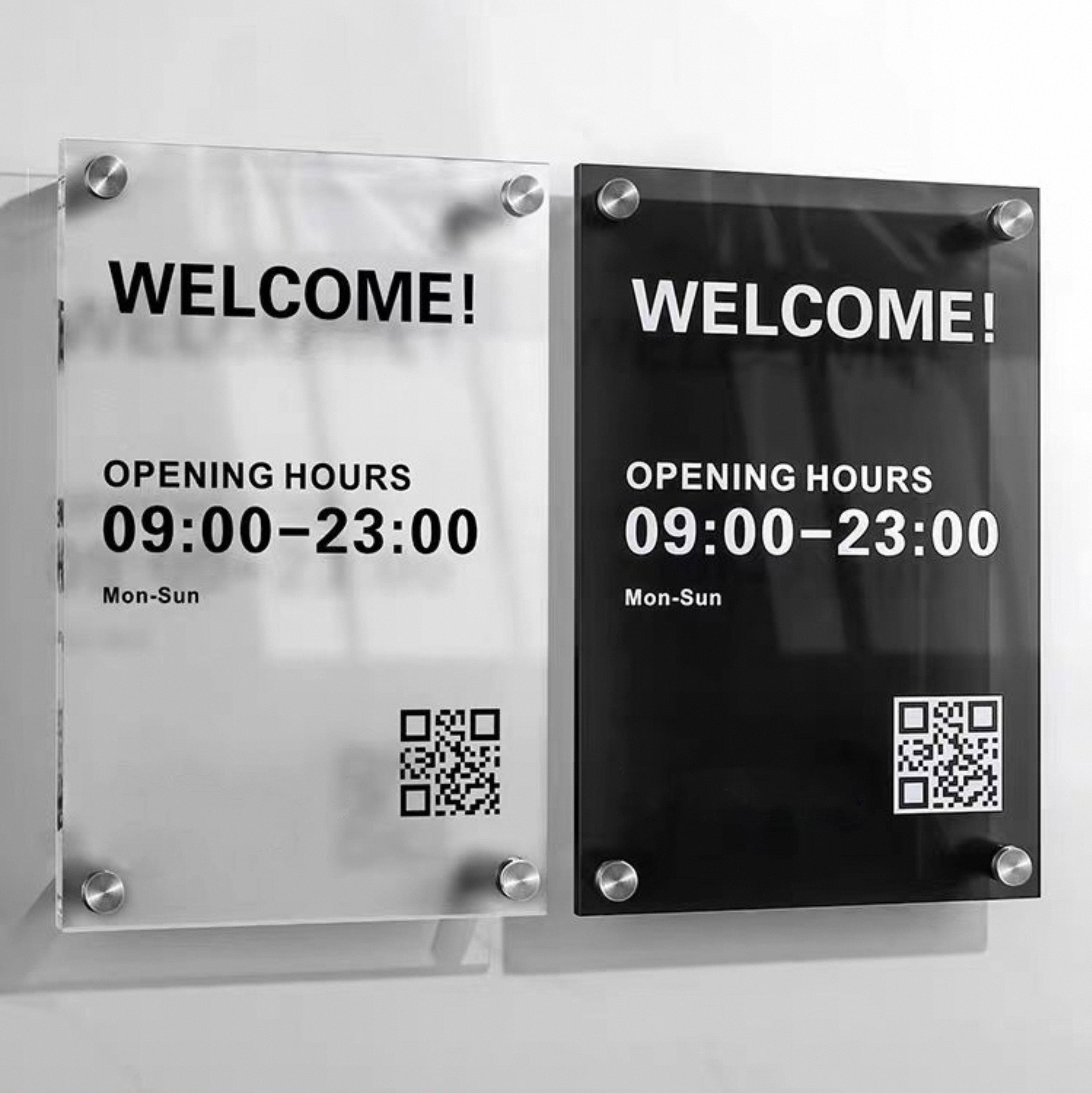 Acrylic Business Logo Storefront Sign for Office, Beauty Salon