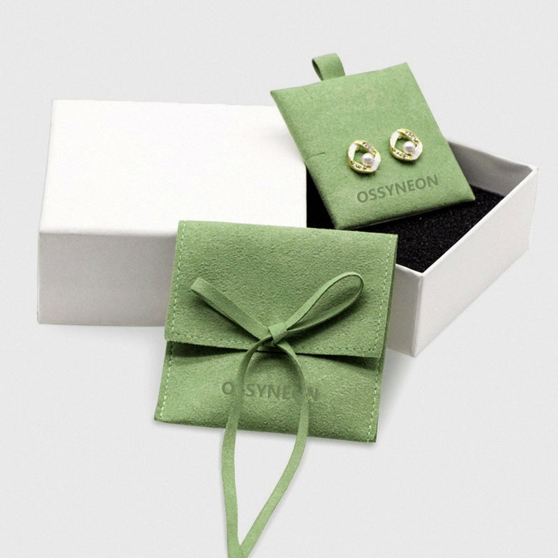 Bowknot Microfiber Jewelry Pouch, Soft Gift Bag with Logo