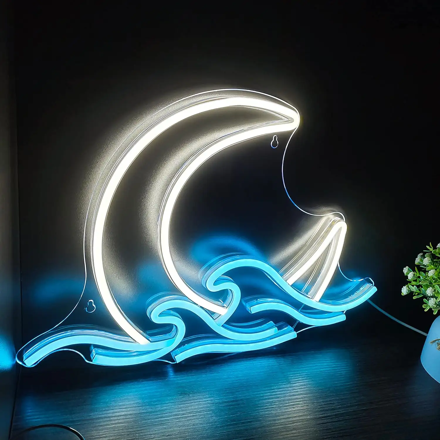 Moon River Sea Wave LED Neon |  Animation Wall Decoration
