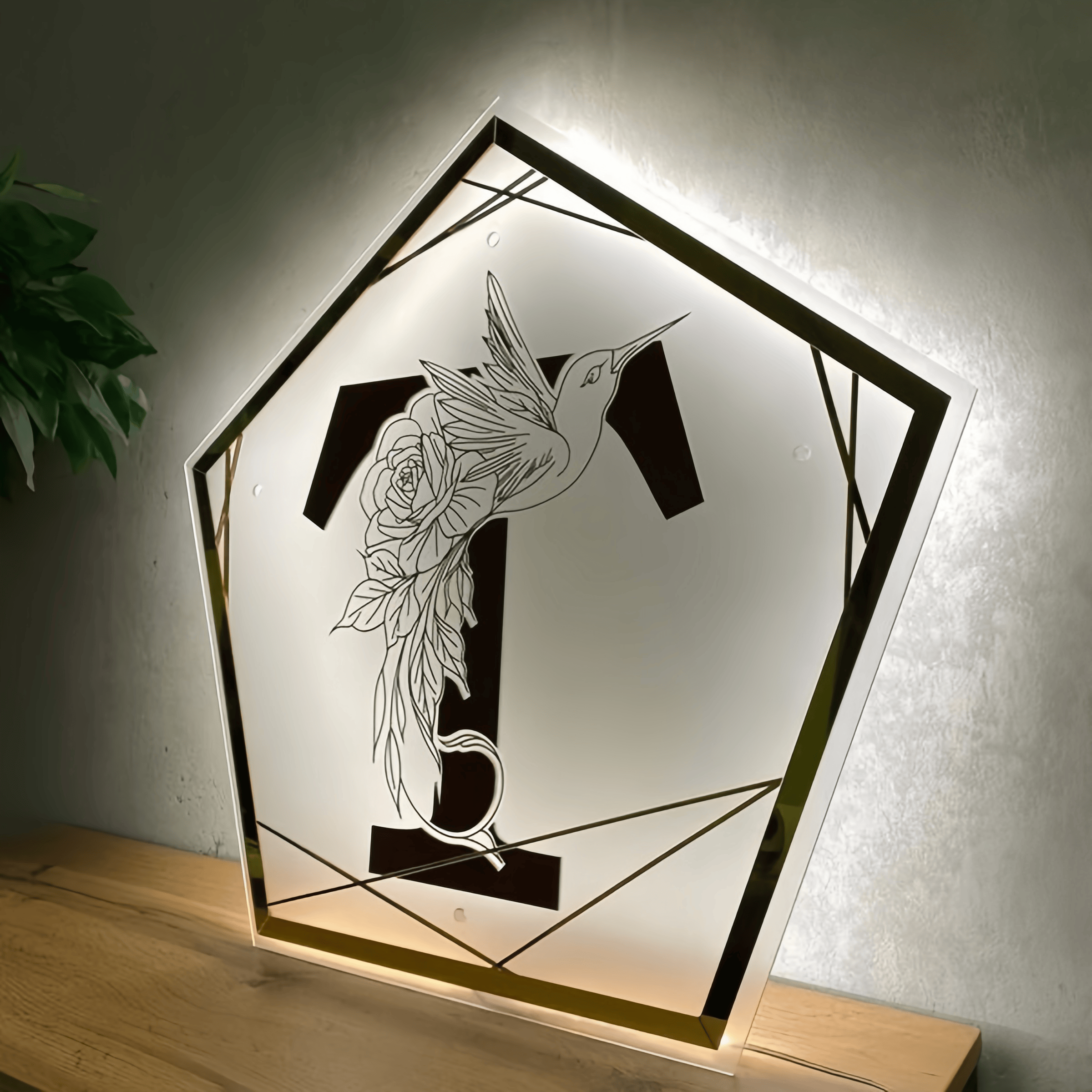 Custom Shaped Acrylic Backlit Sign | Beauty Salon Decor | Hair Studio Sign | Wall Sign for Busines