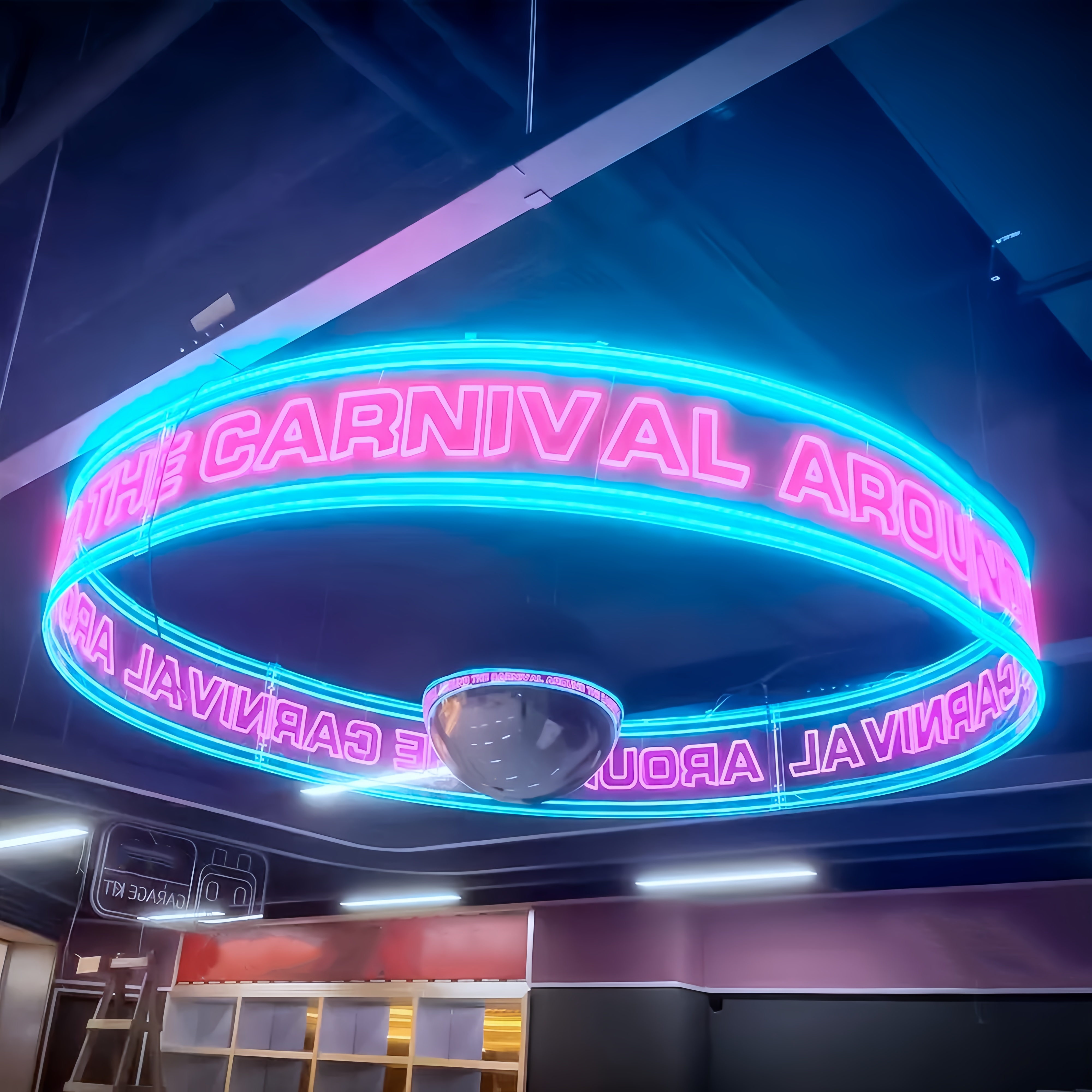 Round Ceiling Neon Sign | Acrylic Chandelier Neon Light | Neon Sign for Bar Club Decorate