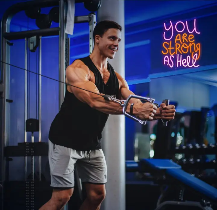 You Are Strong As Hell LED Neon | Wall Decor for Gym