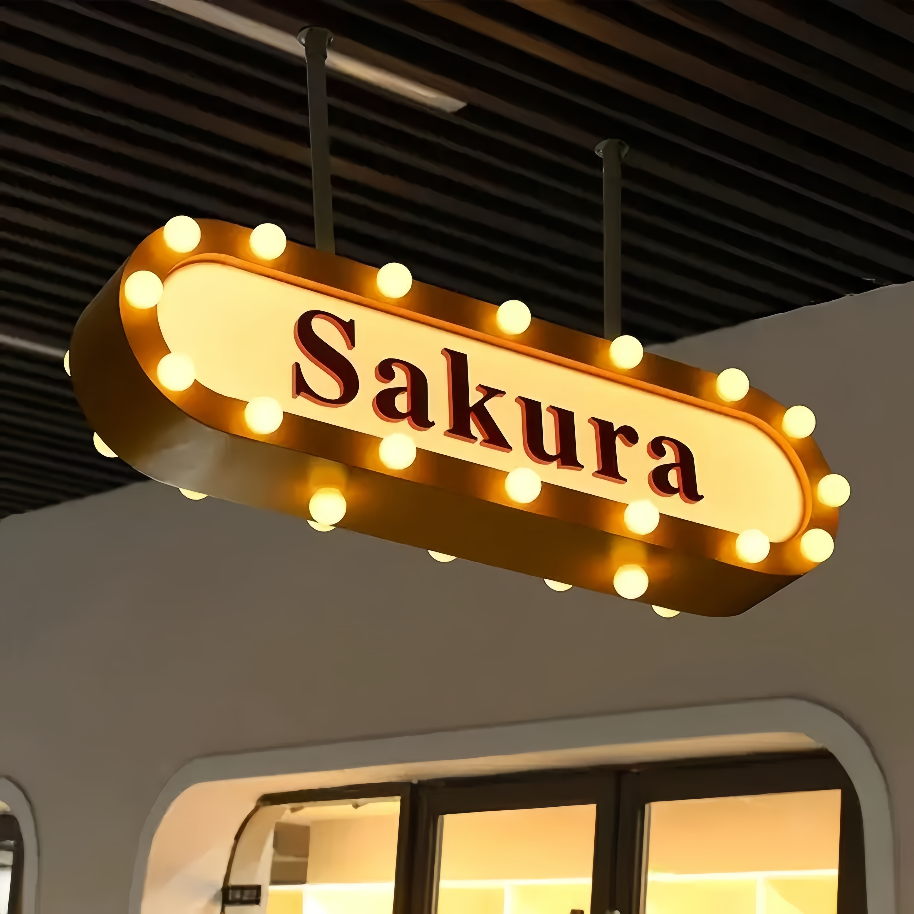 LED Bulb Light Box | Advertising Boards Meatal Shop Sign | Restaurant Bar Business Signage