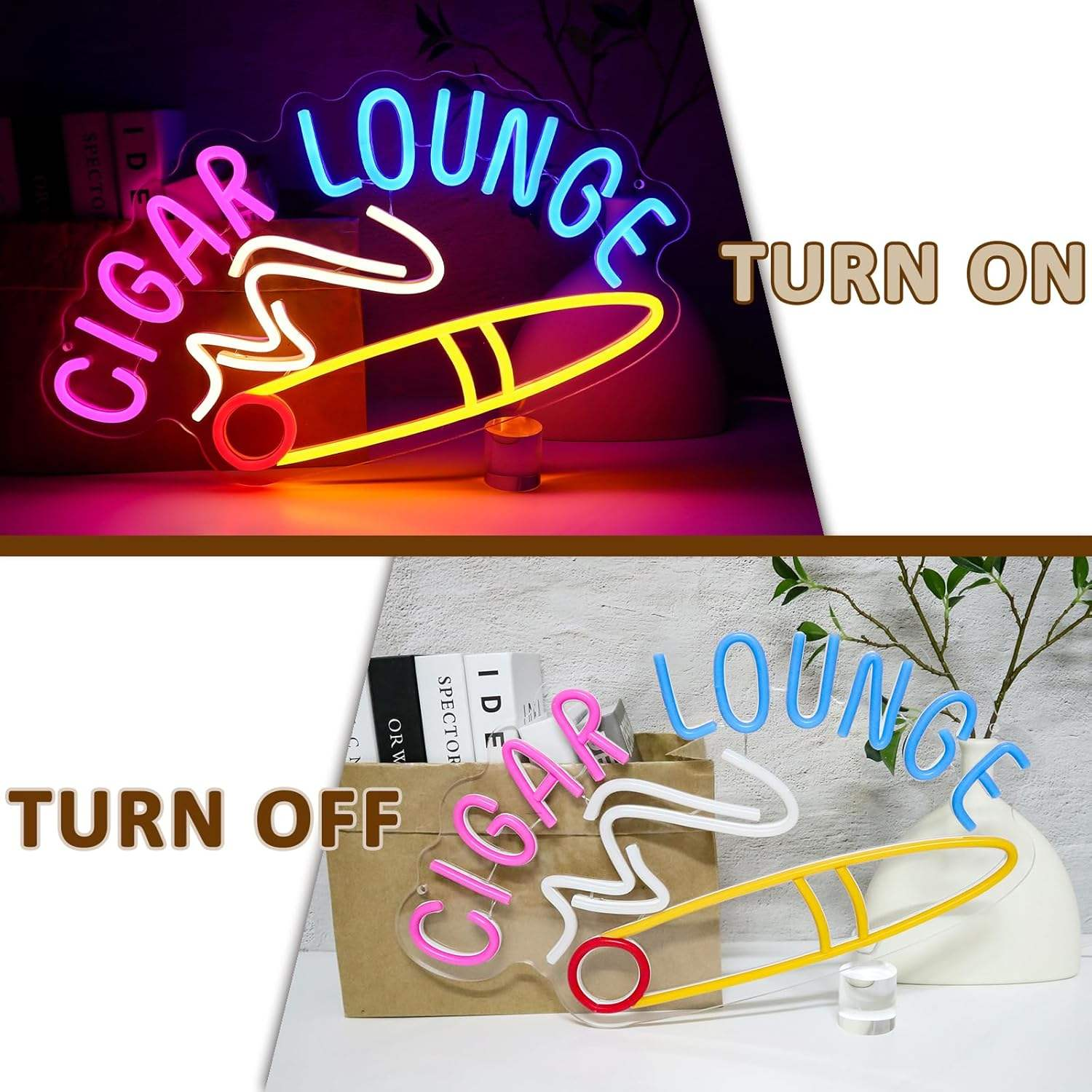 Cigar Loung LED Neon Reception Room Man Cave Smoke Shops Decor