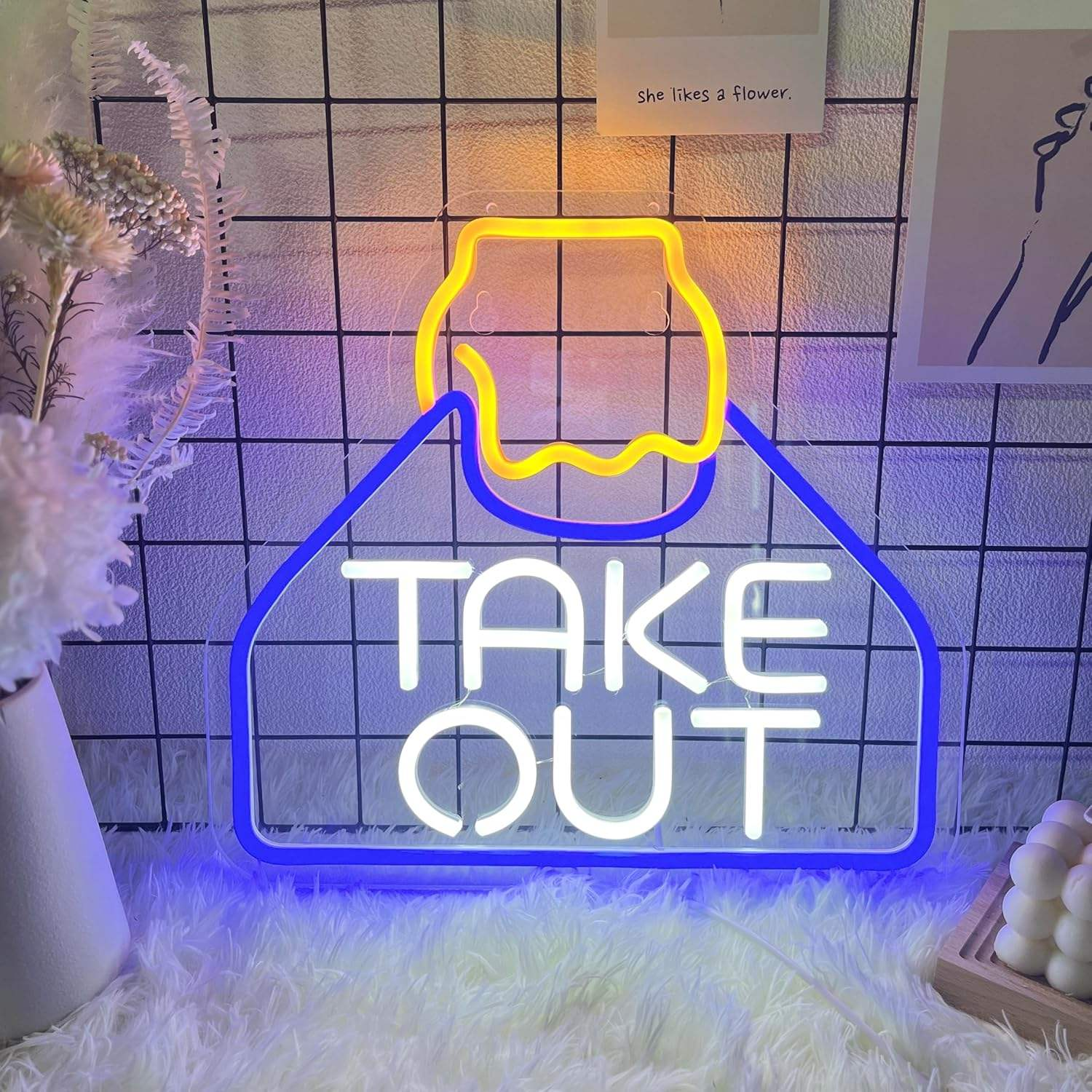 Take Out Commercial Neon Sign for Resturant