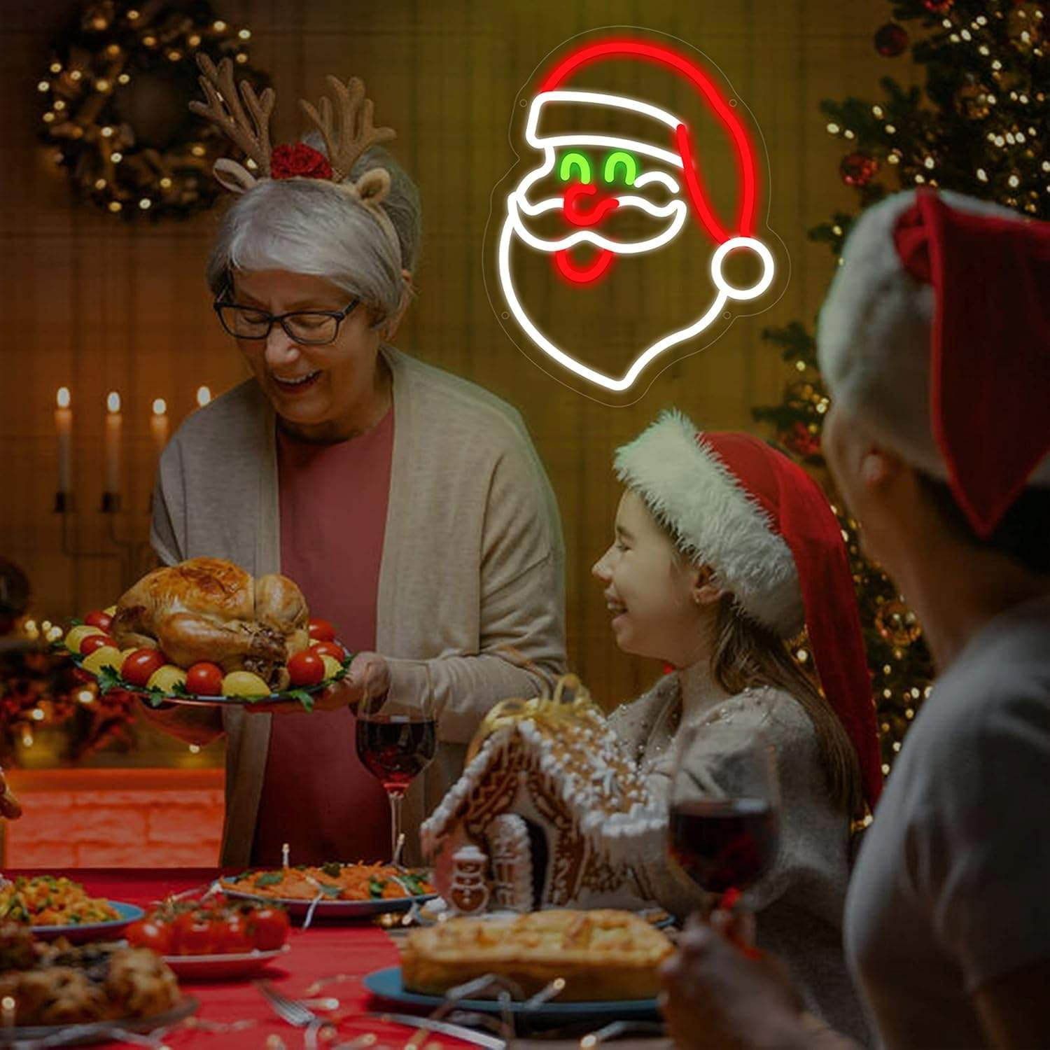 Christmas Santa Claus LED Neon Sign