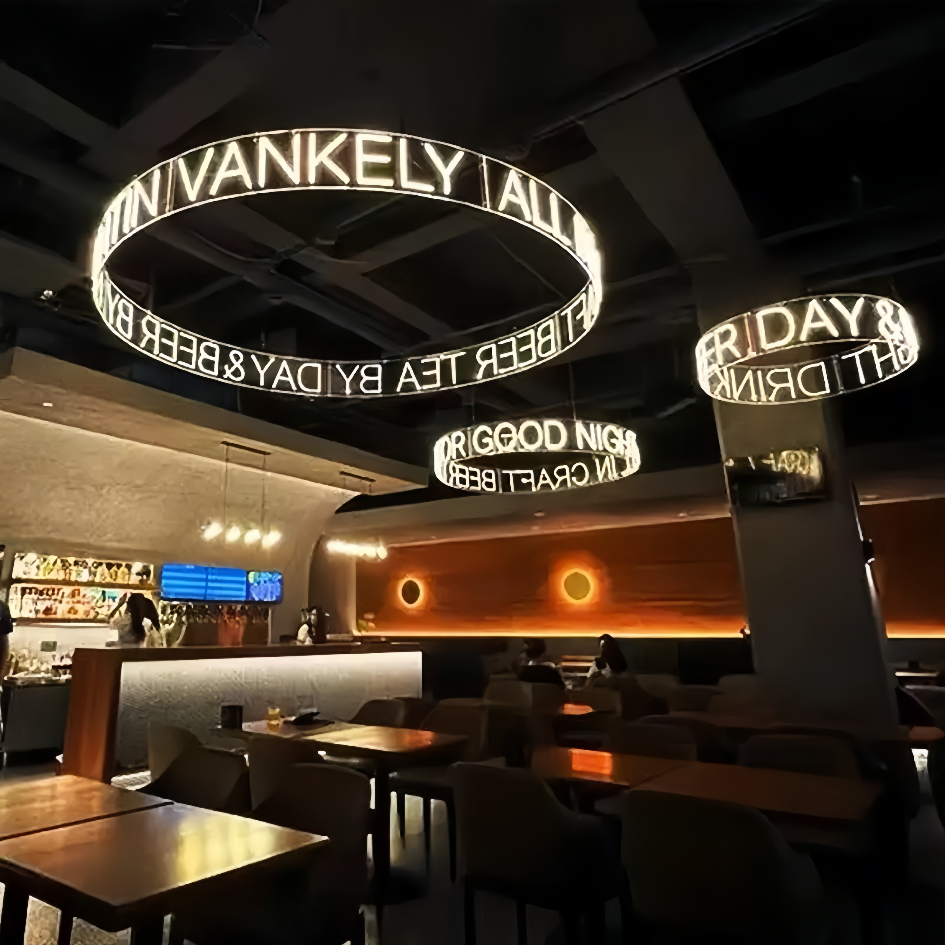 Round Ceiling Neon Sign | Acrylic Chandelier Neon Light | Neon Sign for Bar Club Decorate