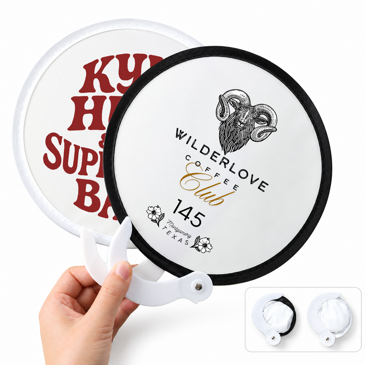 100pcs Custom Foldable Fans Flying Disc with Logo for Outdoor Events & Promotion