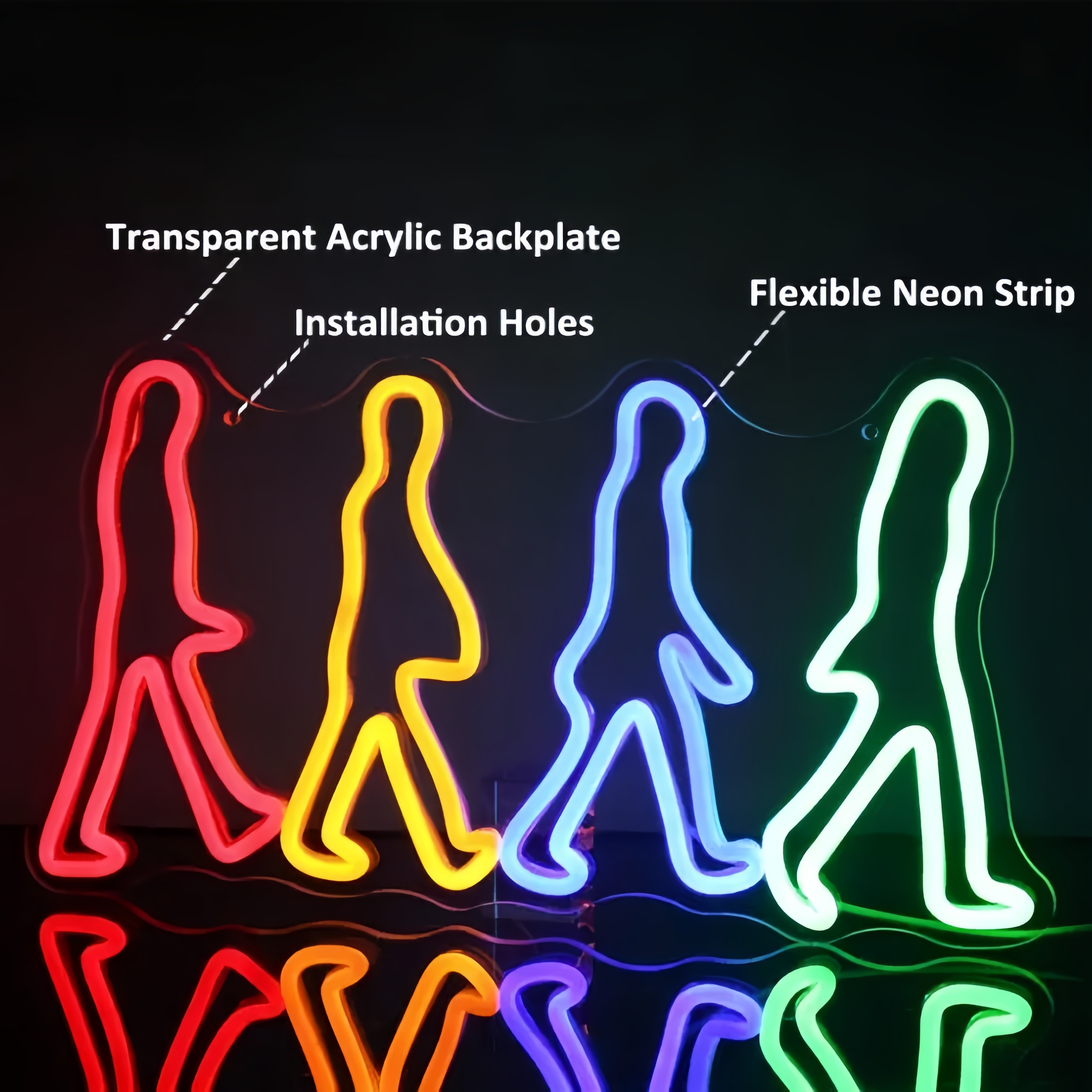 The Beatles Neon Sign | Wall Decor for Bar Pub Club | Walker Neon Light Room Decor