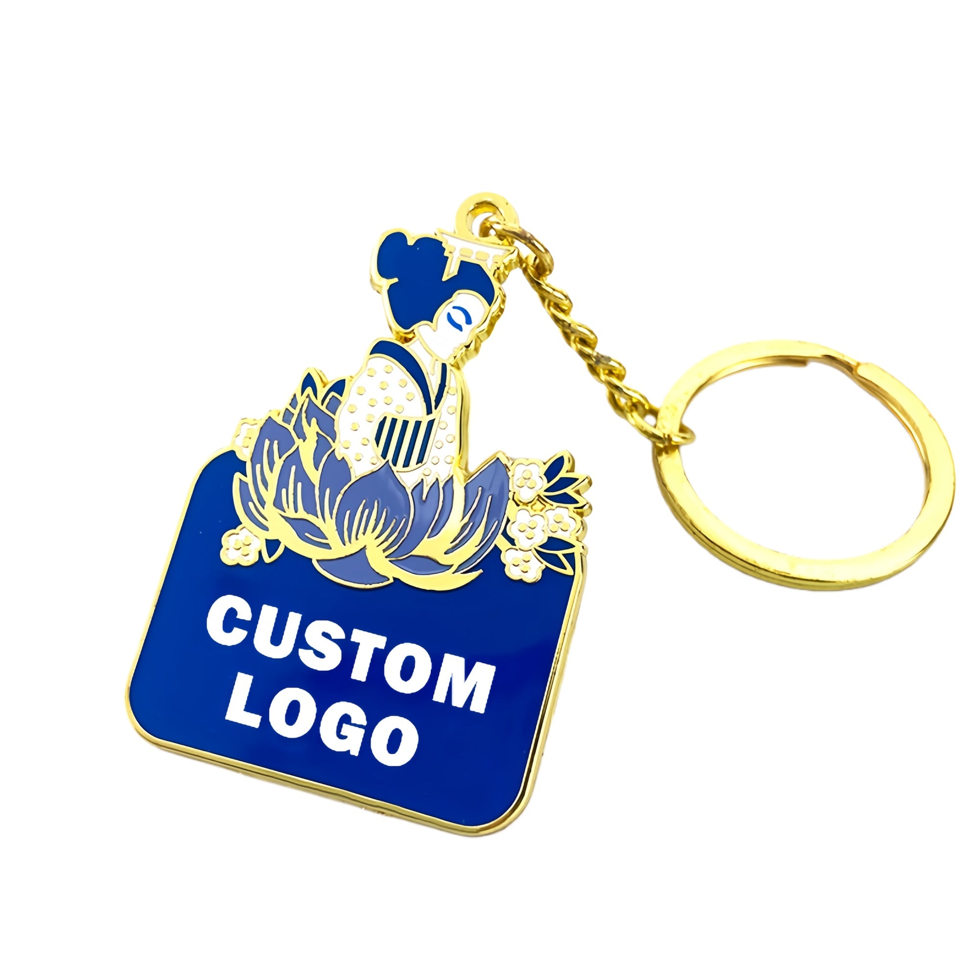 Custom Soft Enamel Metal Keychain, Personalized Logo Keychain, Metal Key Ring for Gifts, Branding
